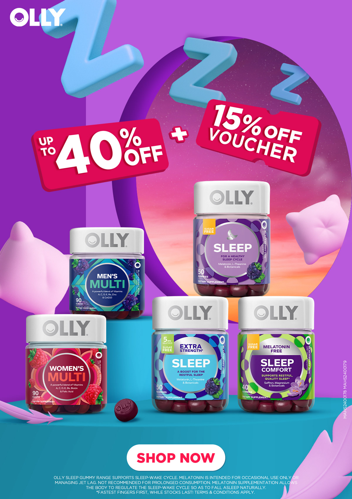 OLLY supplements and wellness e-commerce design by Laugh Contagious Communications, creative agency in Kuala Lumpur