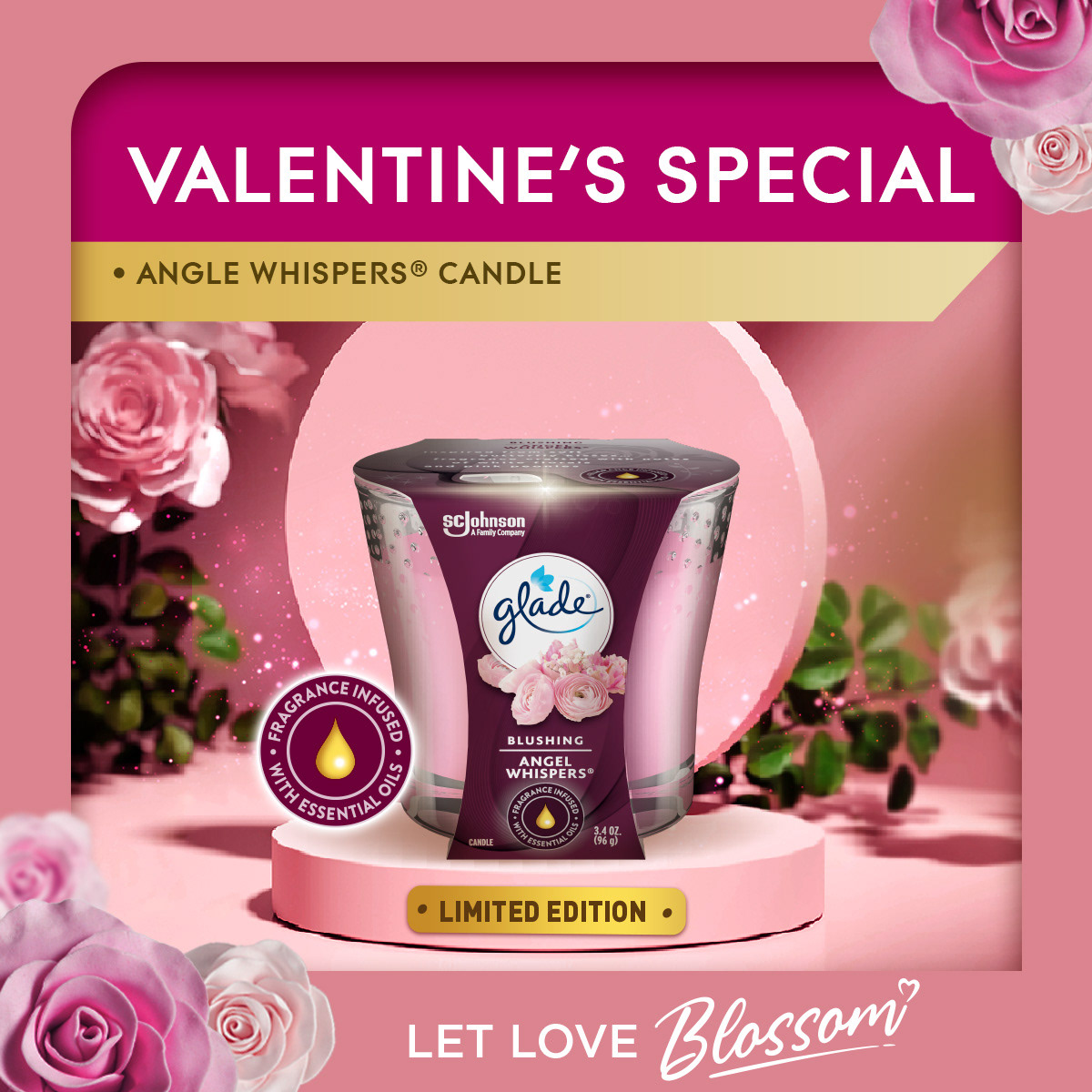Glade Valentine's Day 2023 couple gifting lifestyle visual — Valentine's FMCG campaign by creative agency Kuala Lumpur