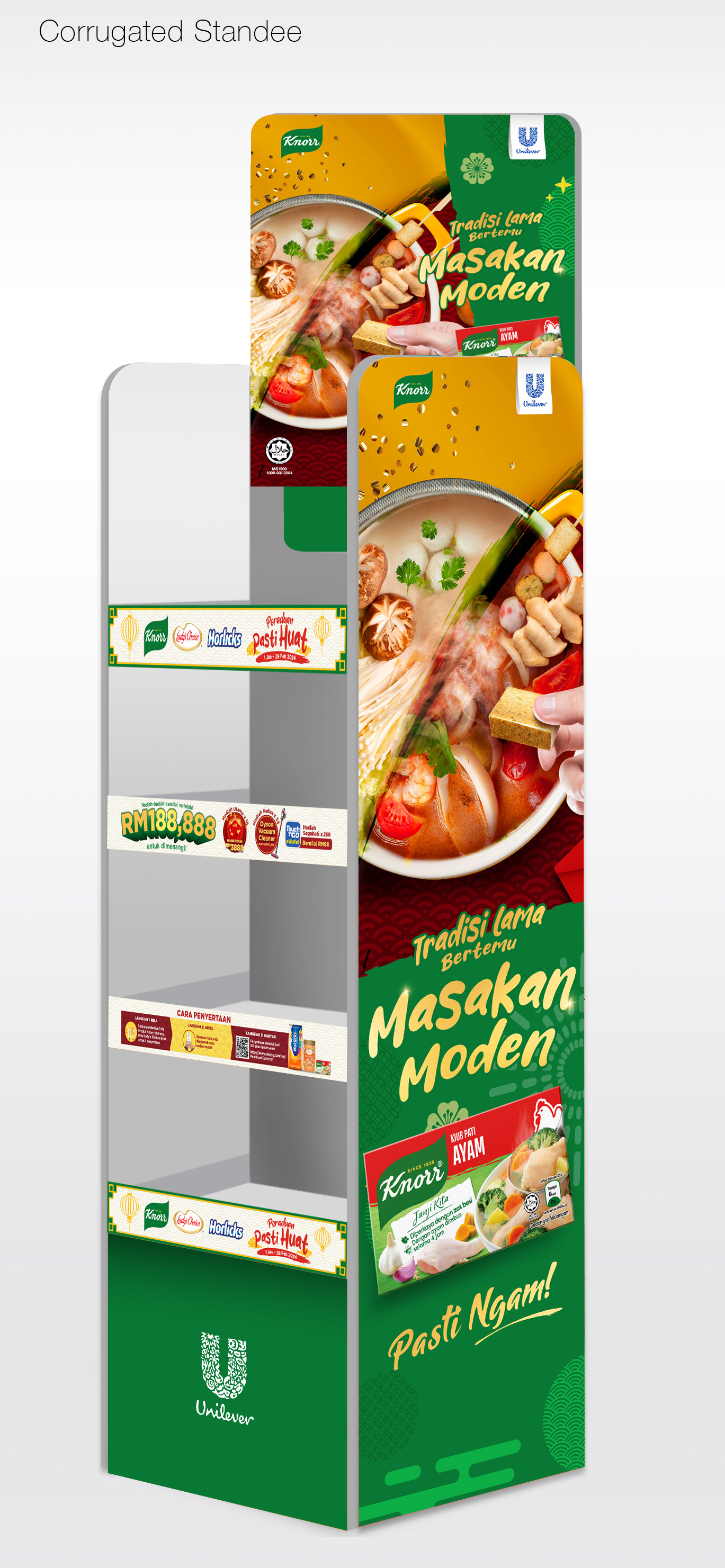 Knorr CNY 2024 in-store POSM and retail display — festive food FMCG shopper marketing Kuala Lumpur