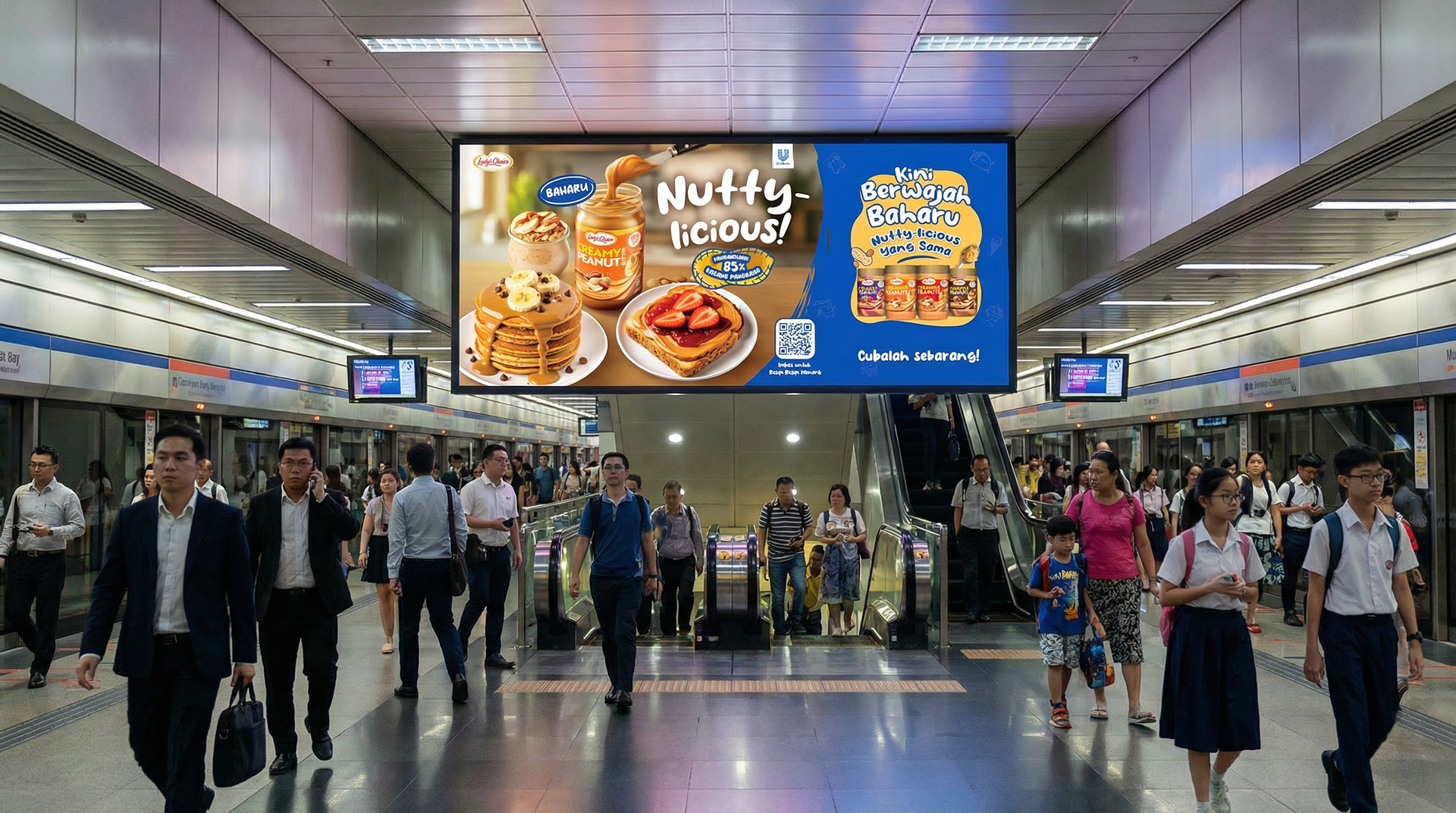OOH billboard in MRT station