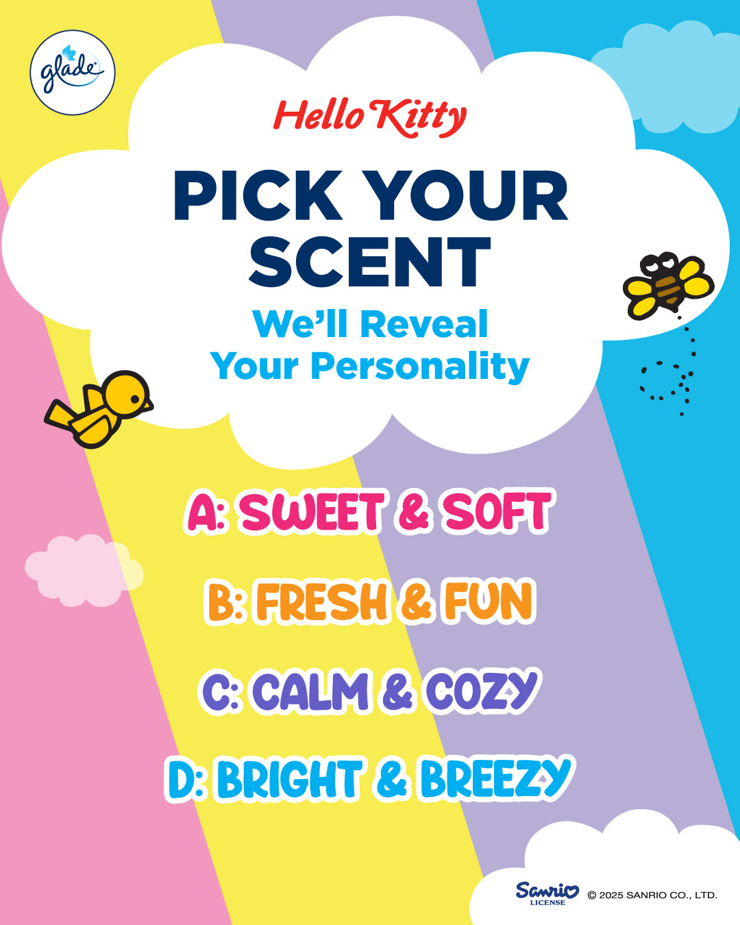 Glade x Hello Kitty Instagram story assets