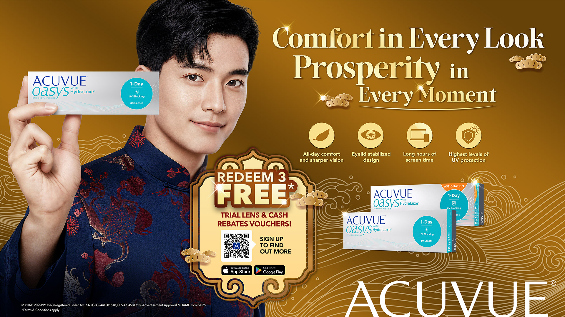 ACUVUE Oasys 1-Day clear contact lens CNY 2026 lifestyle campaign — daily contact lens campaign by Laugh Contagious