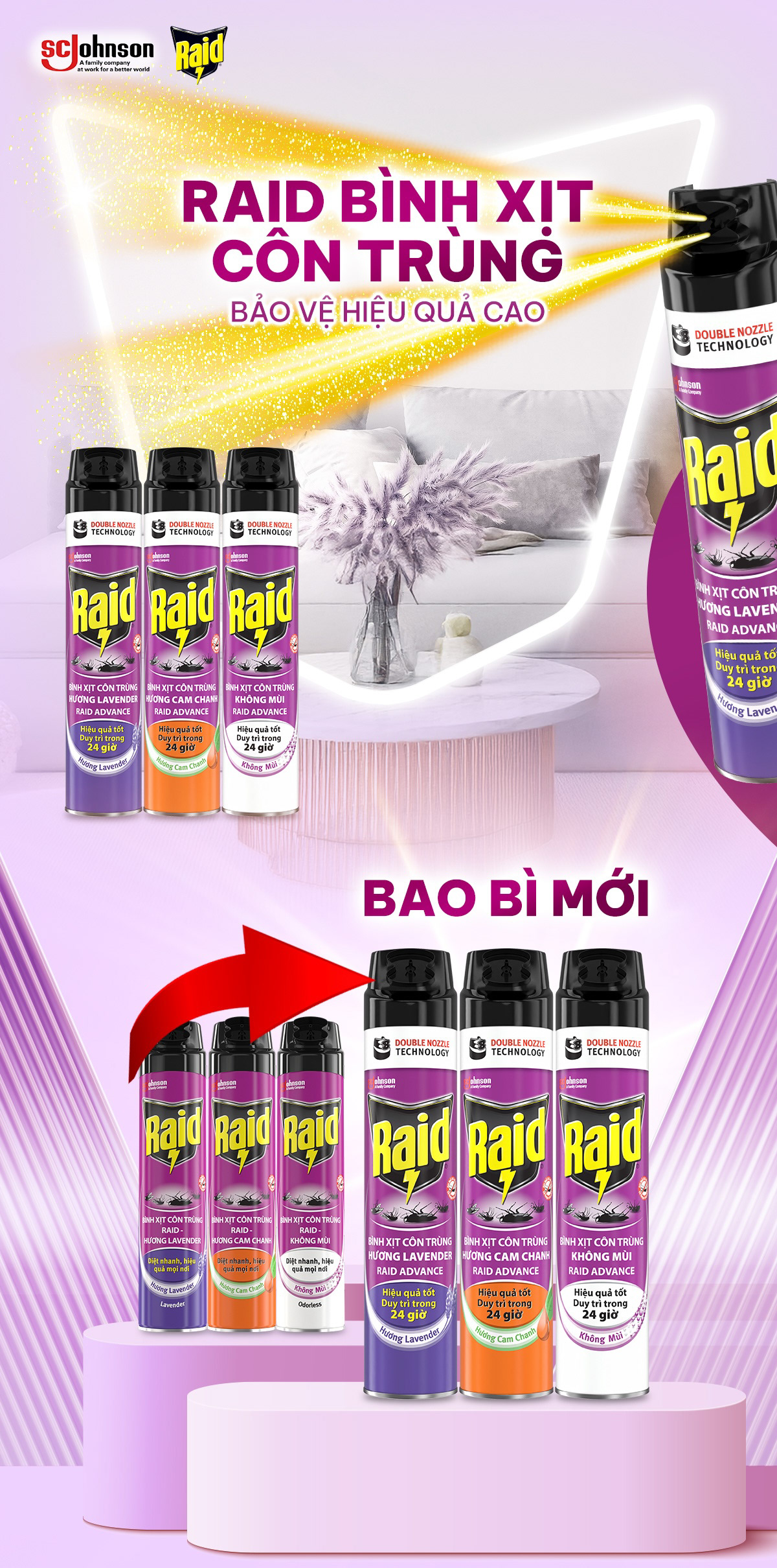 Raid Vietnam e-commerce PDP hero — Raid Advance range and new packaging by Laugh Contagious Communications, creative agency in Kuala Lumpur