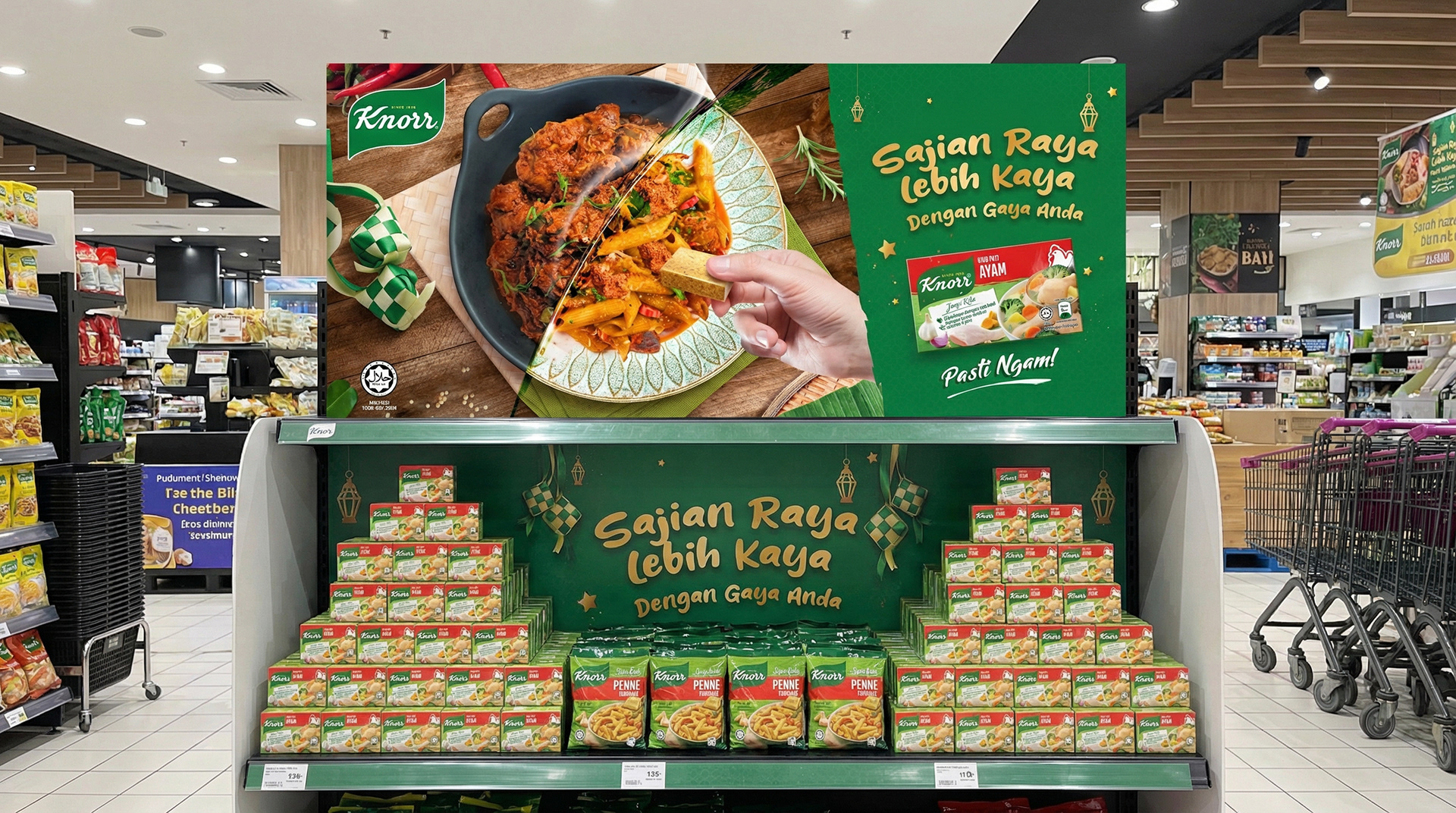 Knorr Raya 2023 on Malaysian retail shelf — festive food FMCG shopper marketing by Laugh Contagious