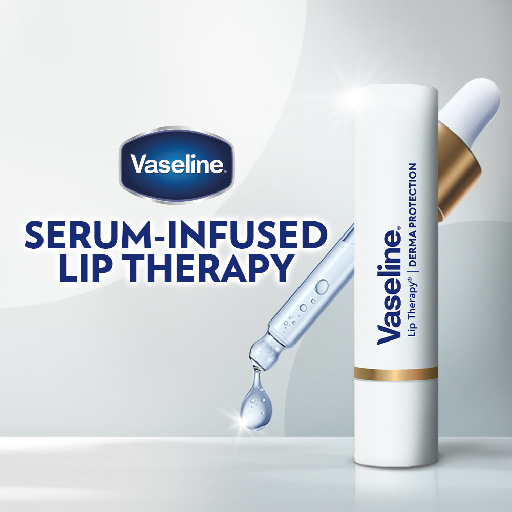 An e-commerce hero banner — clean beauty aesthetics that keep Vaseline's heritage credibility intact.