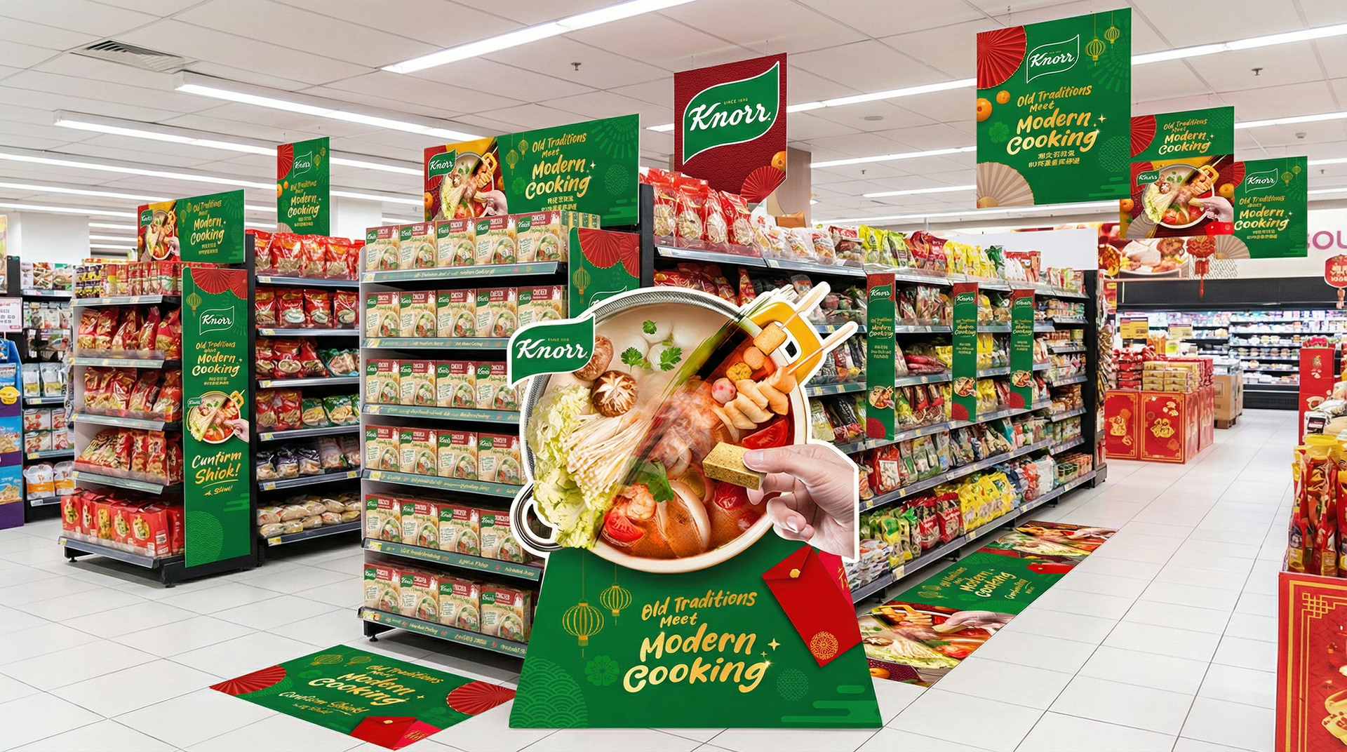 In-store POSM — the campaign translated into the moment of shelf decision.