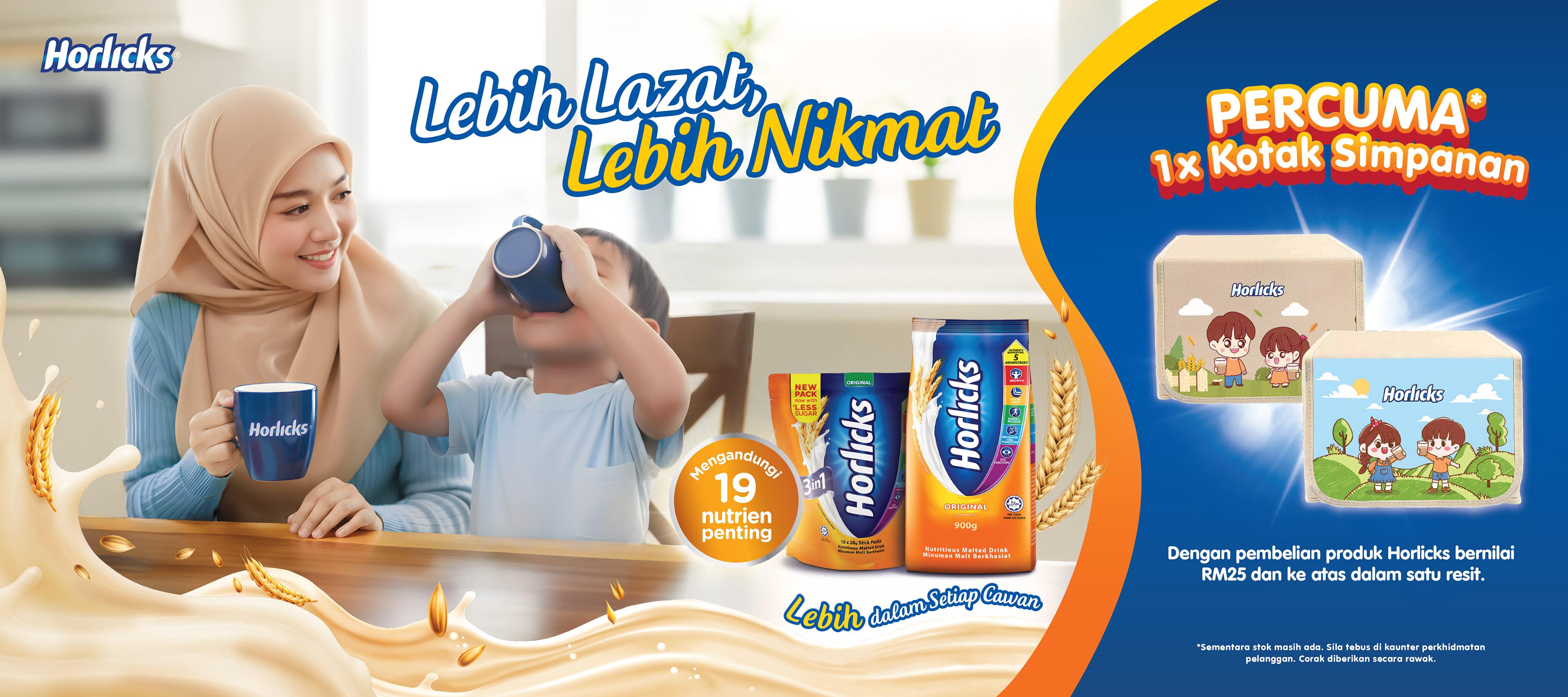 Horlicks Delicious 2025 campaign key visual — malted beverage FMCG repositioning by Laugh Contagious Malaysia