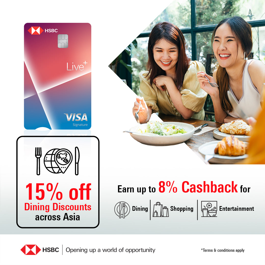 A CPAS ad — promotional clarity and click-through performance, held to HSBC's premium global brand standard.