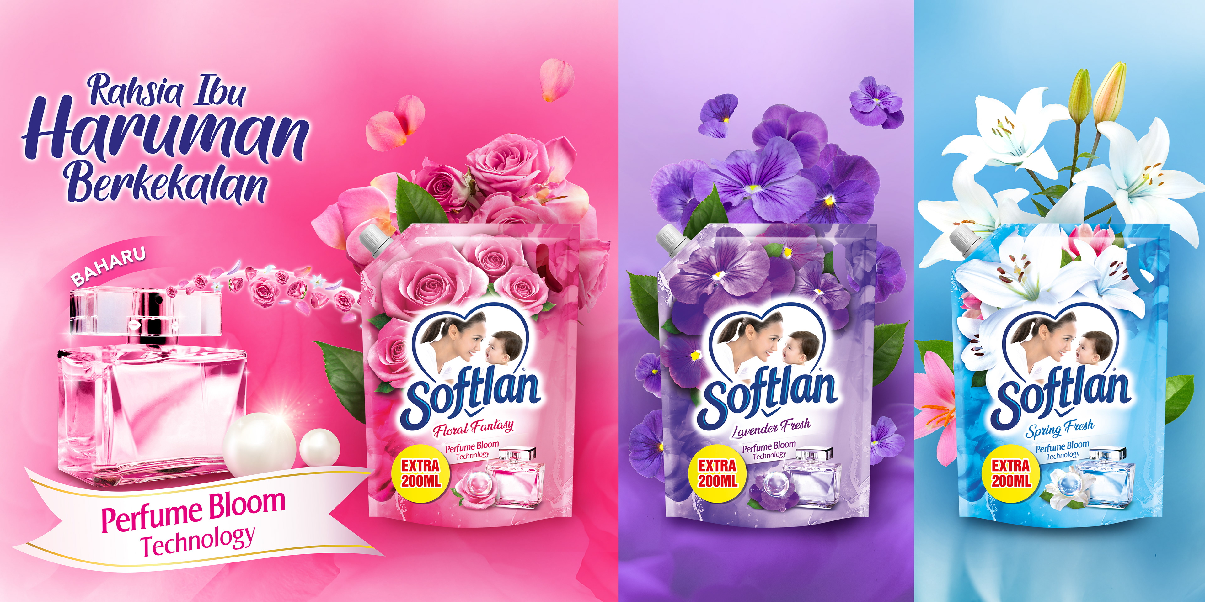 Floral cues — fragrance translated into something the eye can recognise.