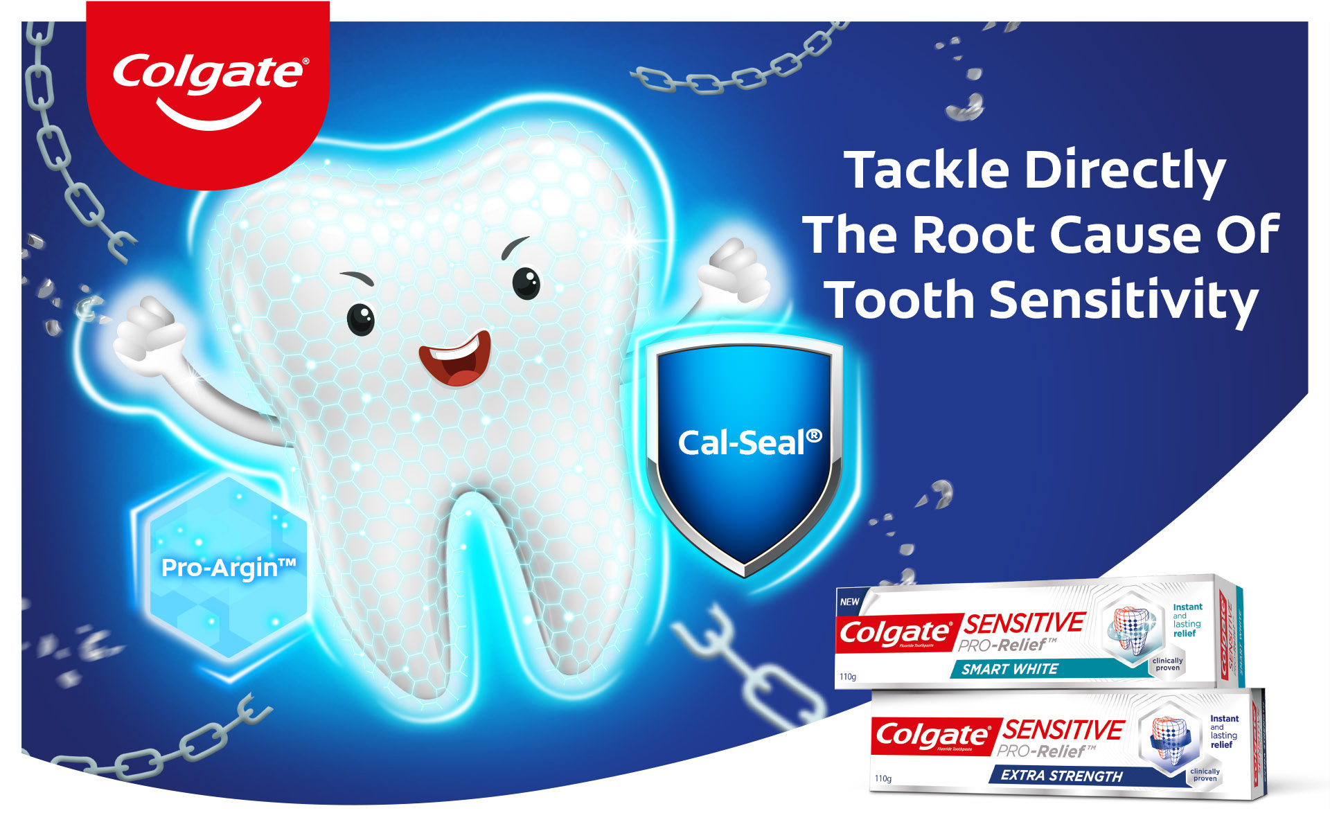Colgate Sensitive campaign key visual — oral care FMCG design by Laugh Contagious Malaysia
