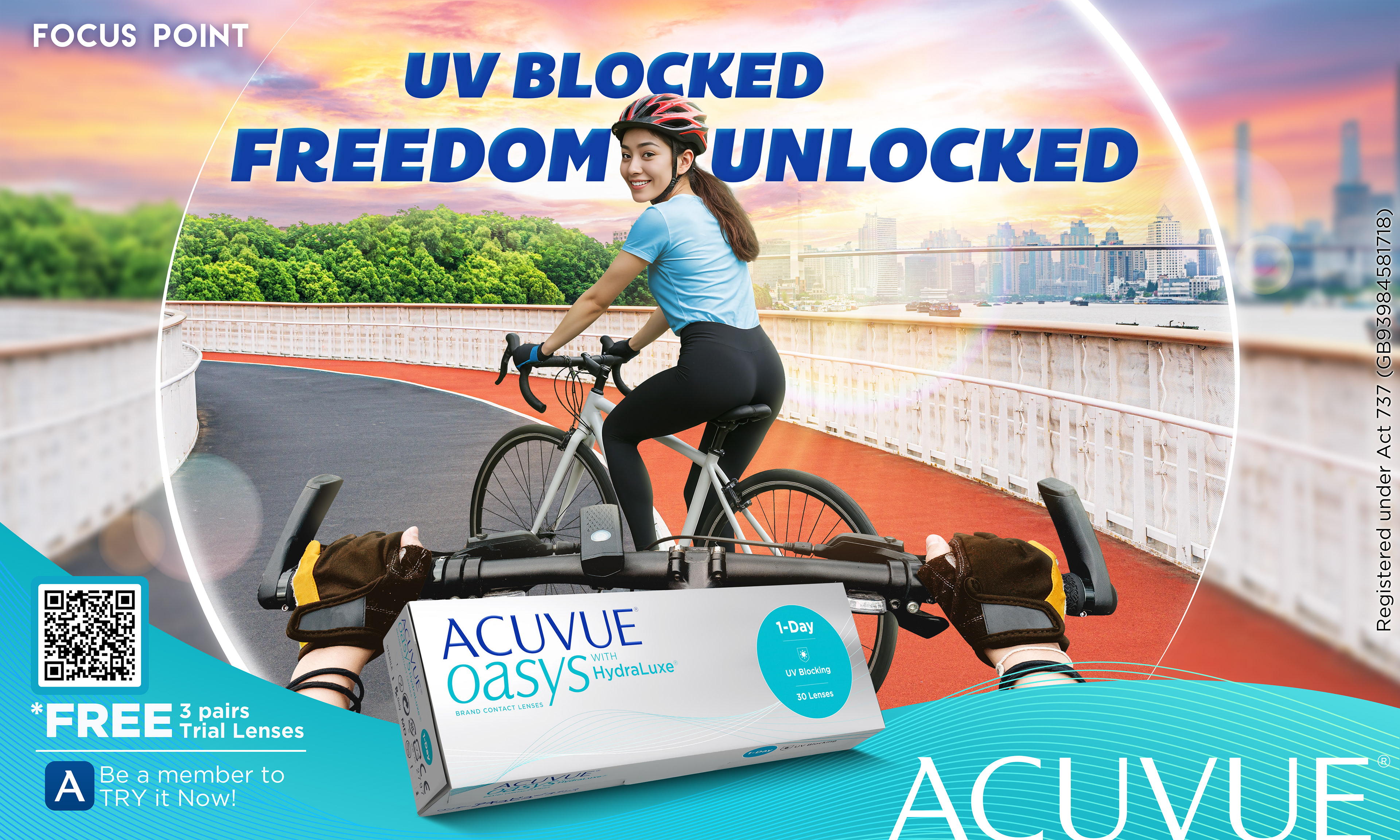 ACUVUE x Focus Point 2025 — brand-and-retailer co-marketing as its own creative discipline.