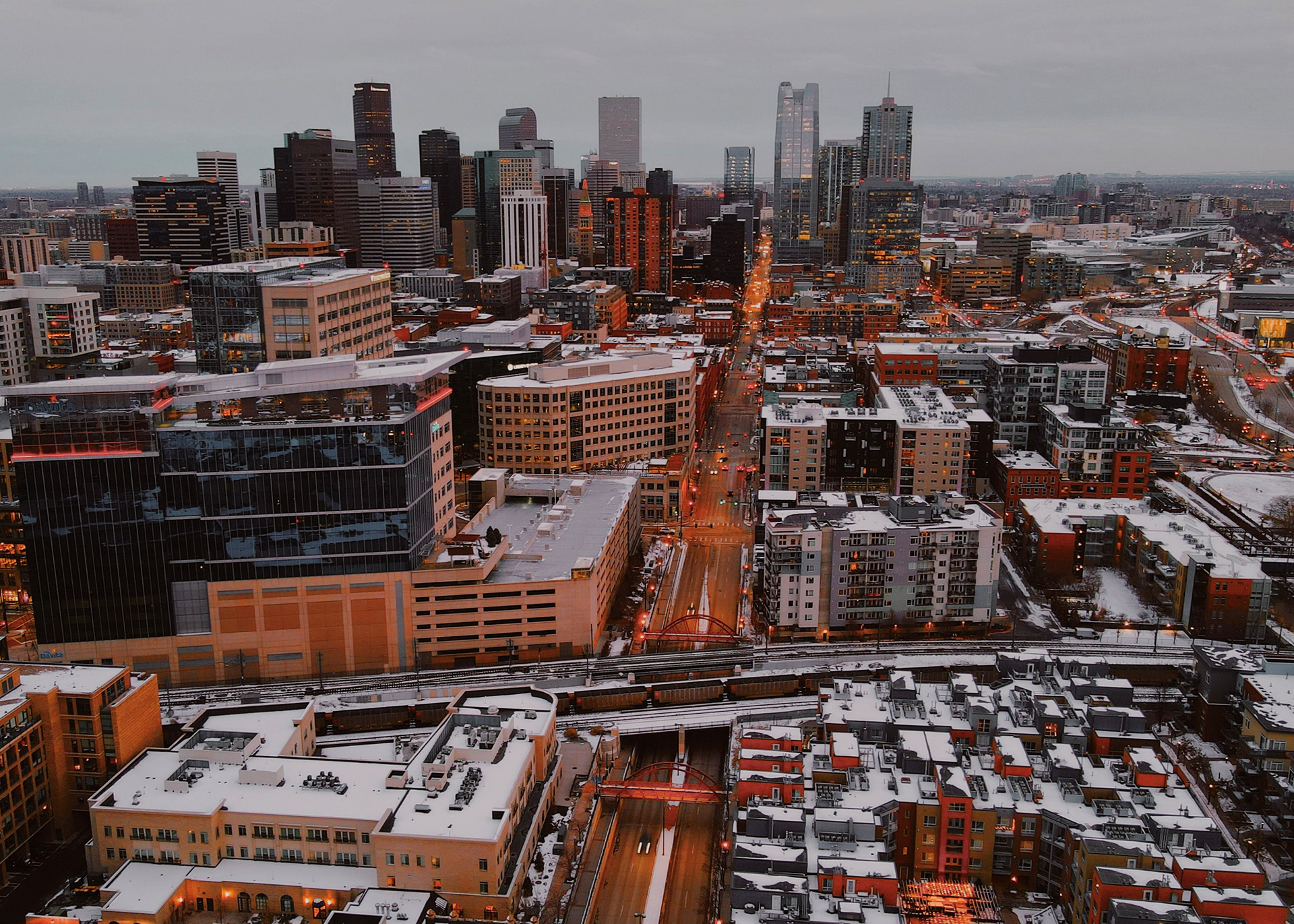 Downtown Denver on the Drone
