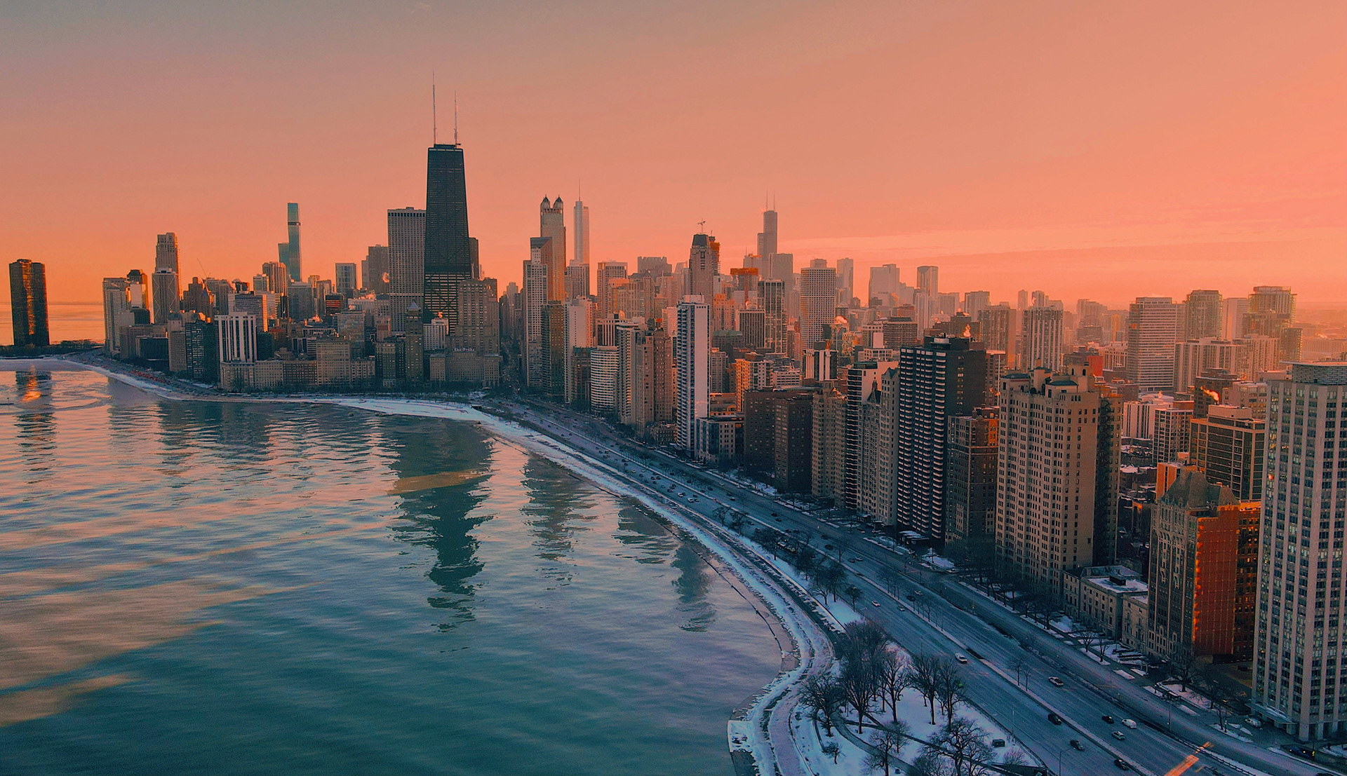 Chicago (Lake Michigan) on the drone
