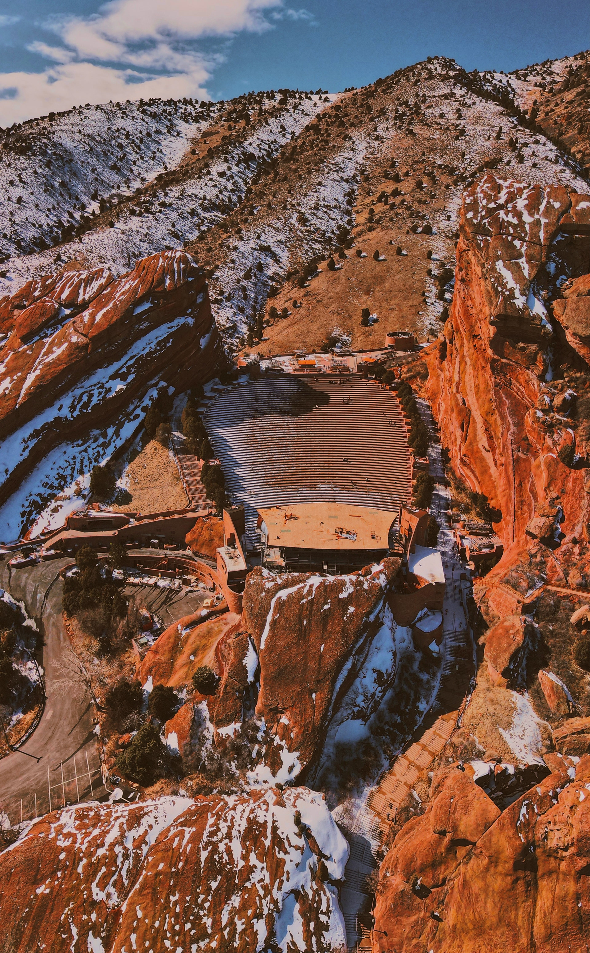 Red Rocks on the drone