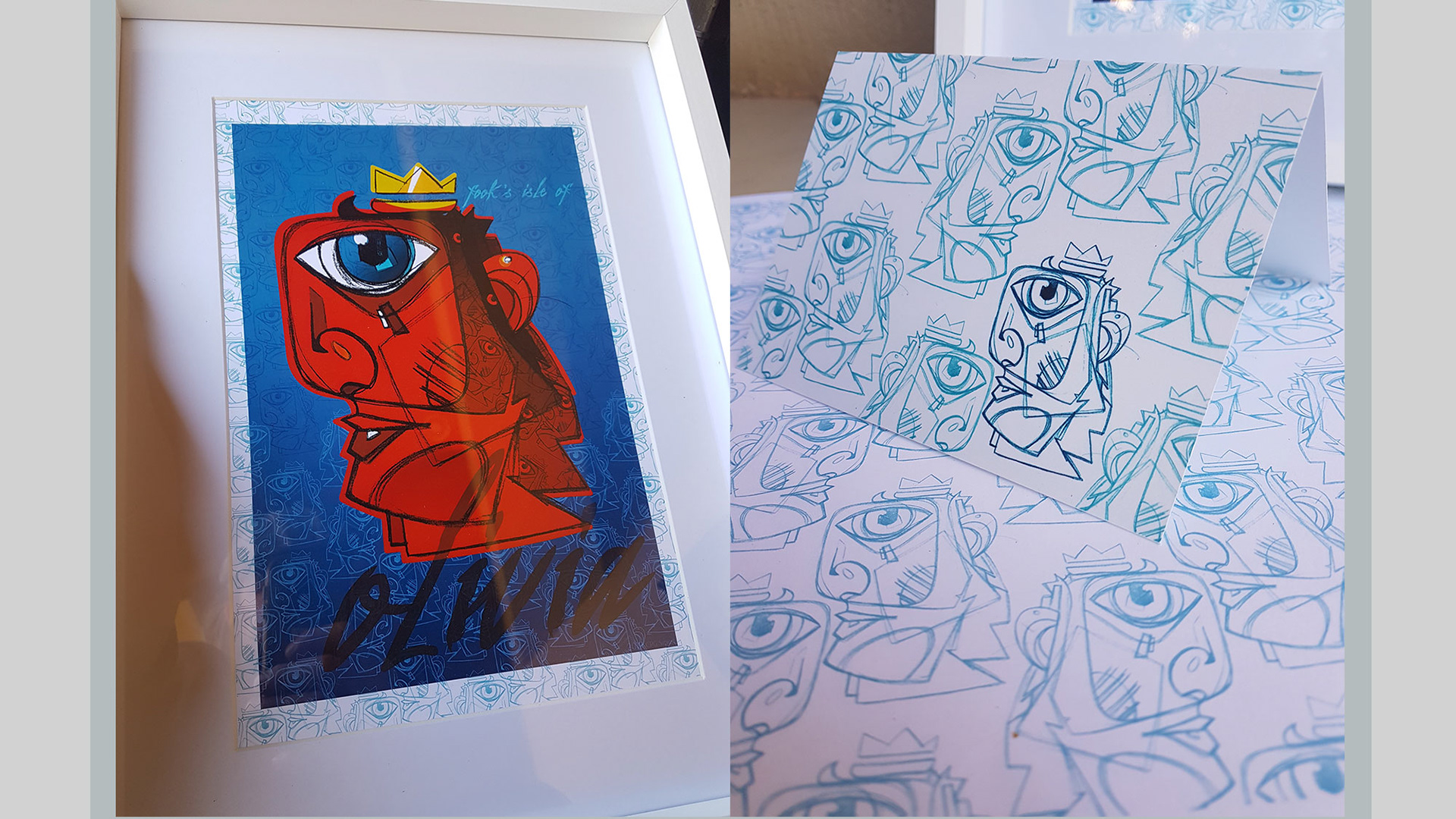 Custom Fine art digital print and framing of illustration work done by myself.  Custom cards and gift wrapping paper printed as well.