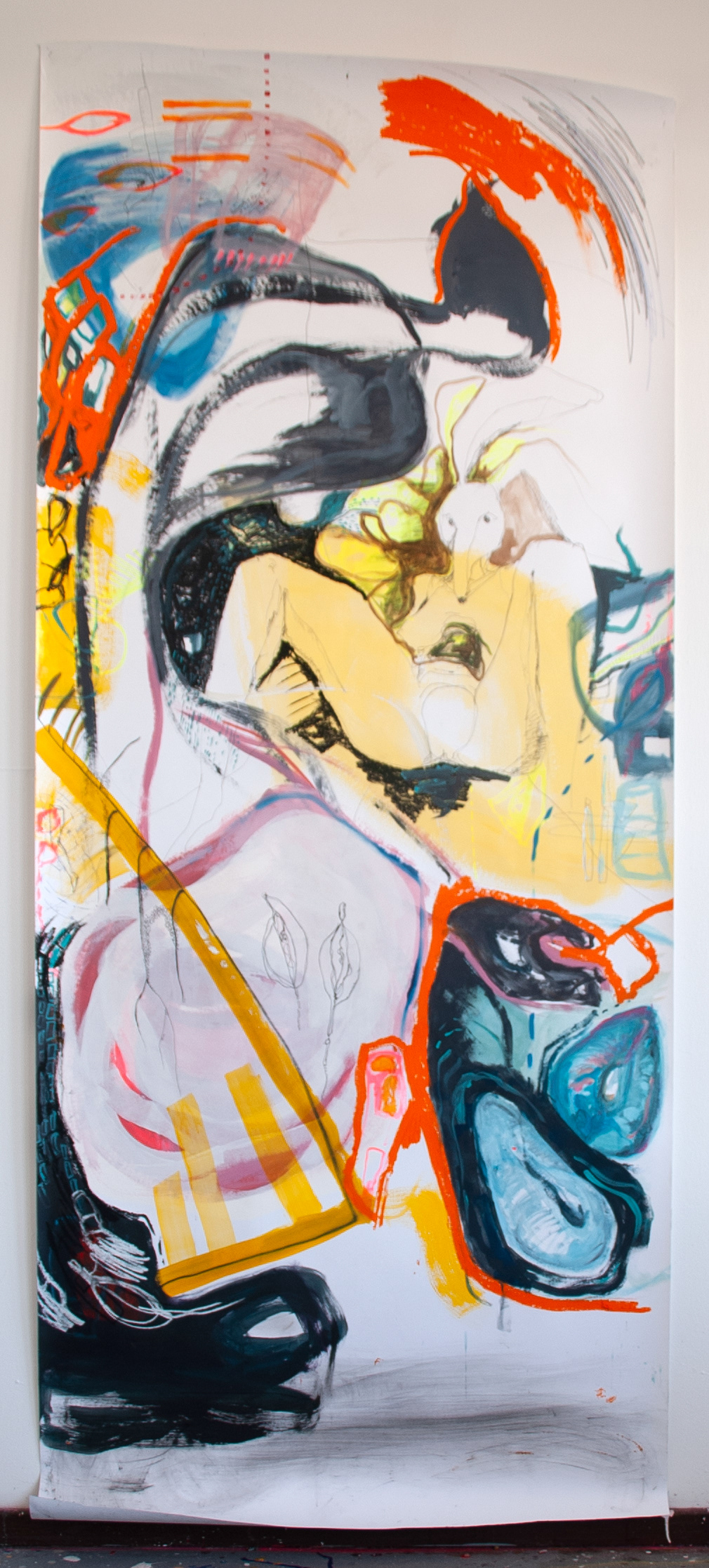 mixed media on paper 150 x 450 (2019)