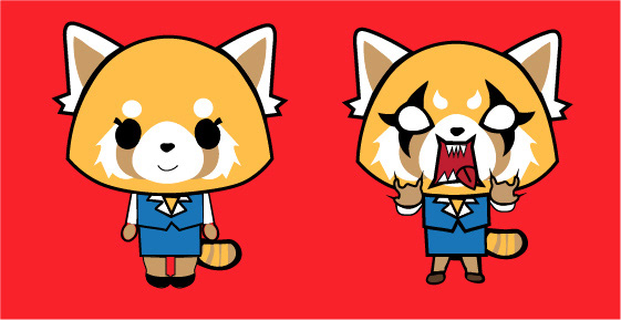 Character "Retsuko" from Japanese series AGGRETSUKO, about a docile female office worker who takes out her work frustrations through death metal karaoke after work. After completing the "Doll" assignment in my Illustrator course, I immediately used what I learned to create this piece.