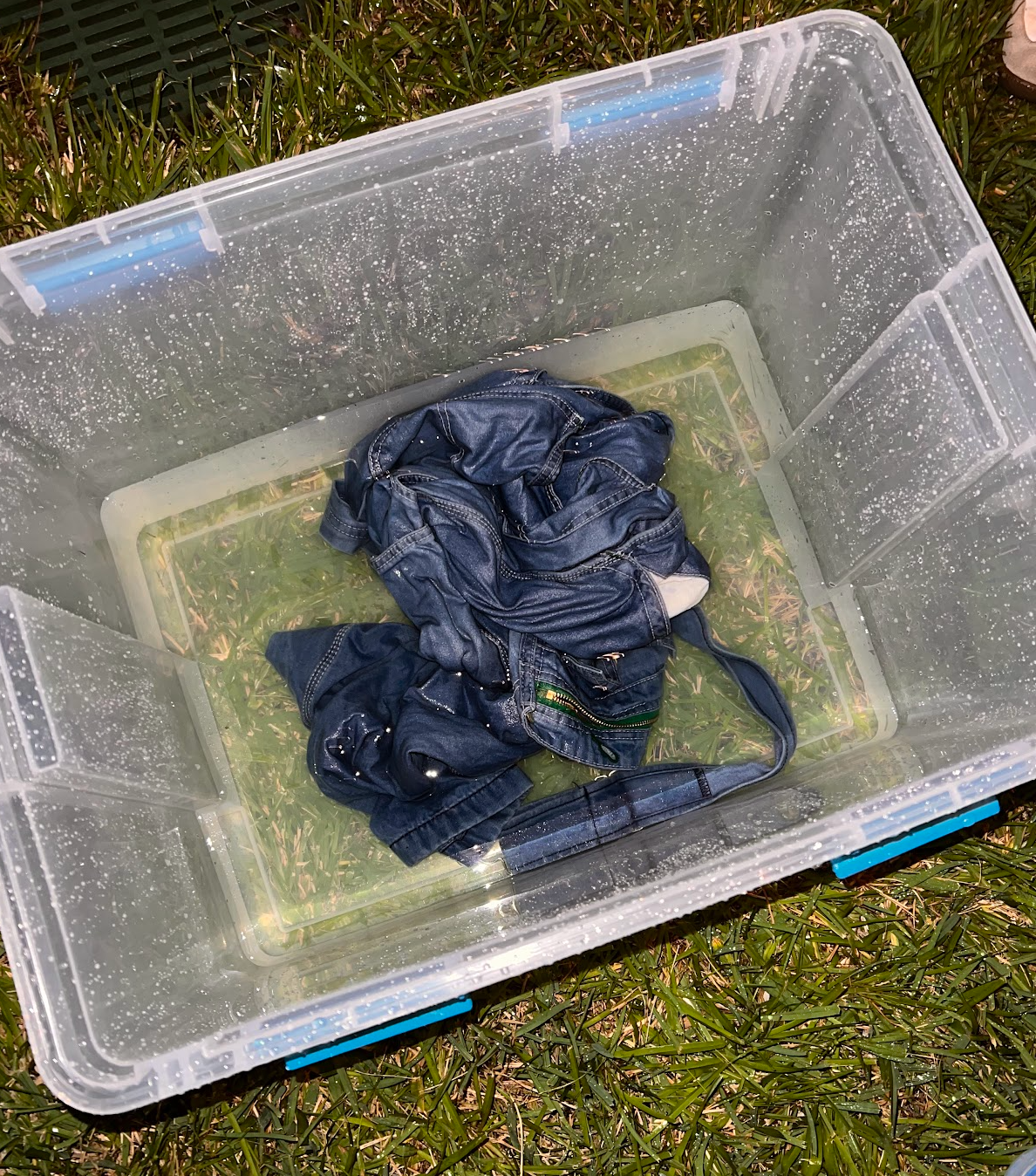 Bleaching the overalls to a lighter shade