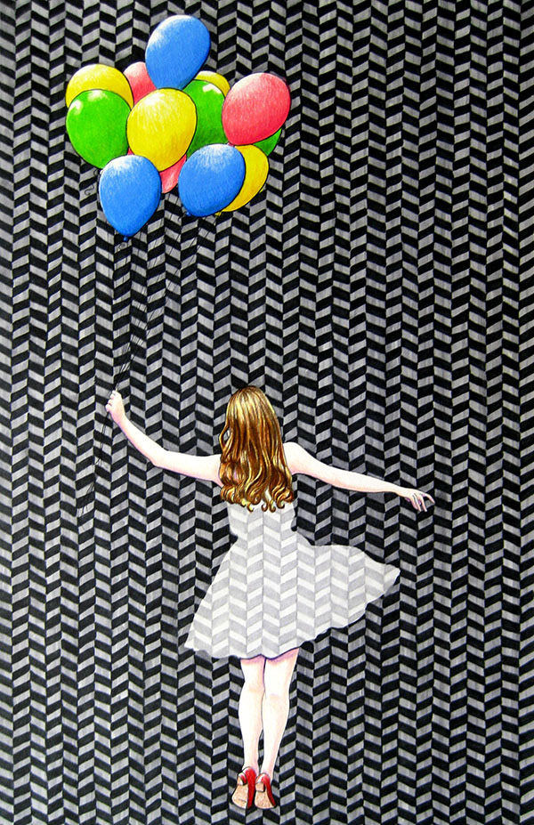 Color Pencil, Ink & Marker