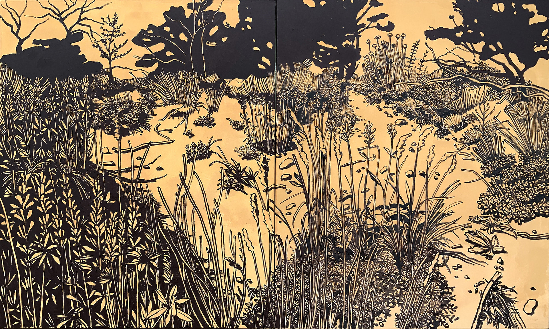 El silencio de las flores. Óleo sobre tela, 200 x 120 cm. 2026