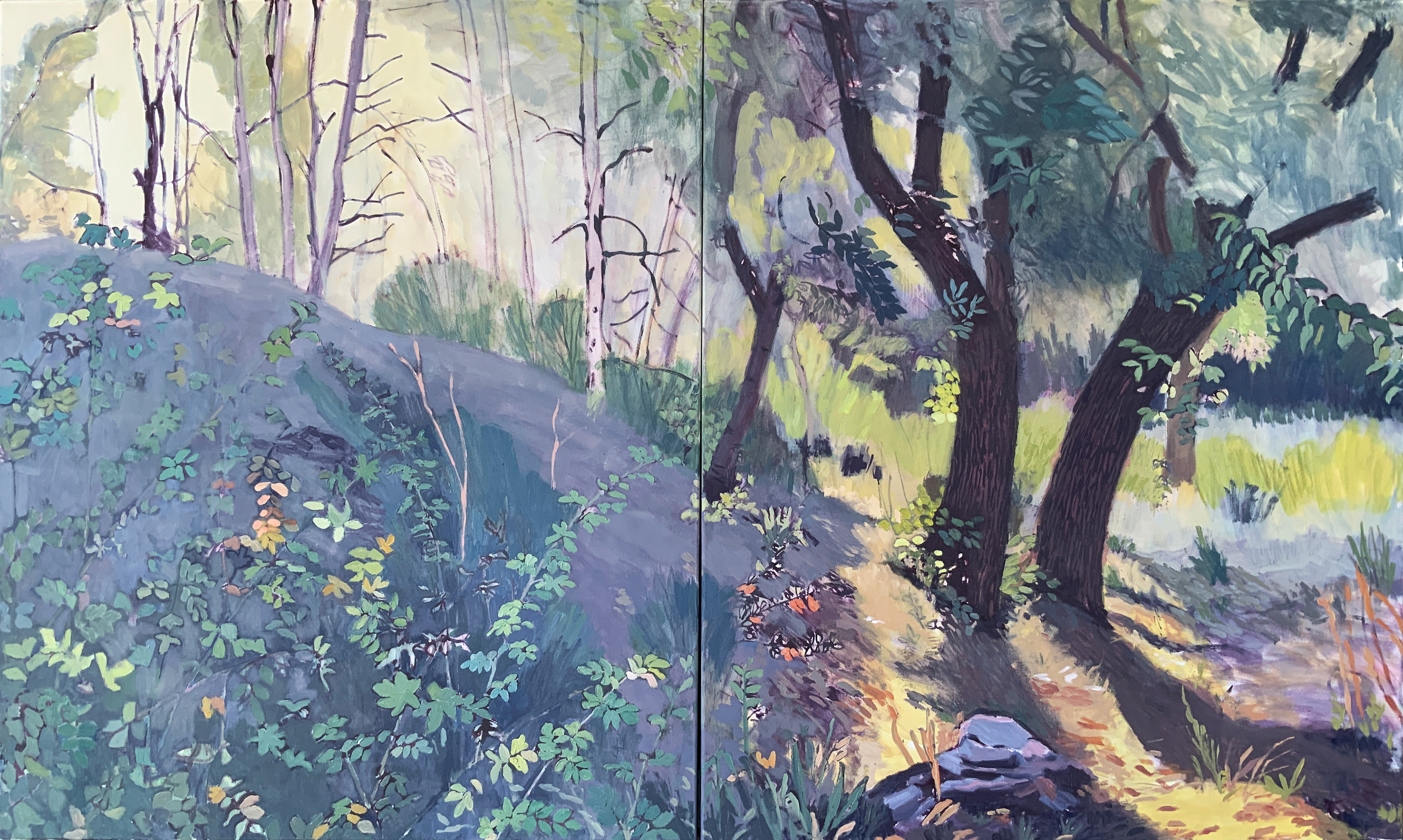 Hacia la luz. Óleo sobre tela, 200 x 120cm, 2026