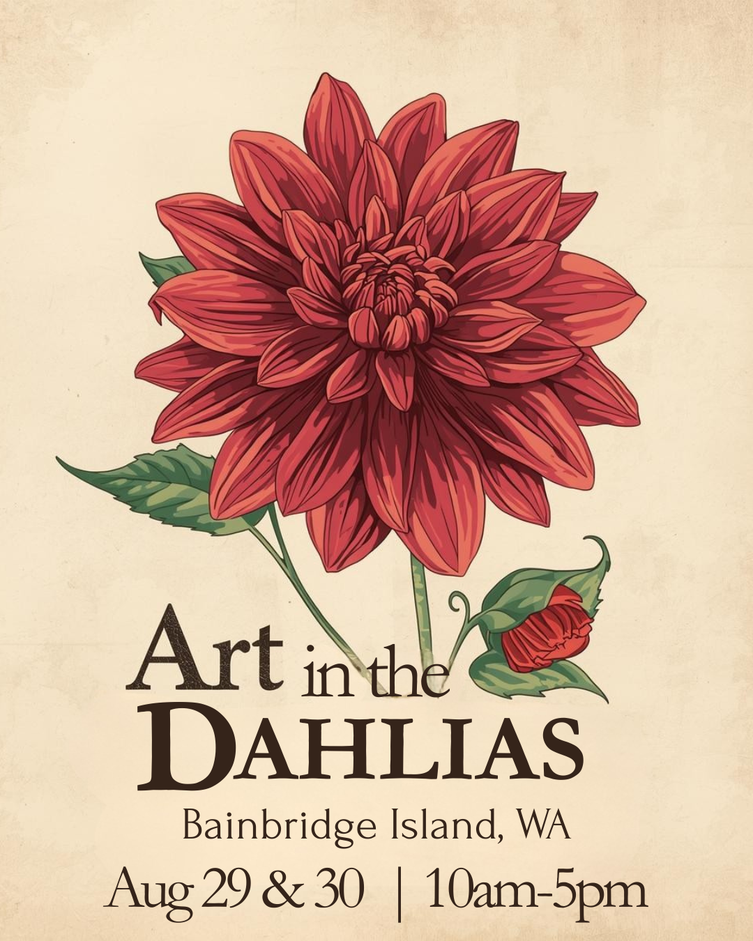Art in the Dahlias Poster