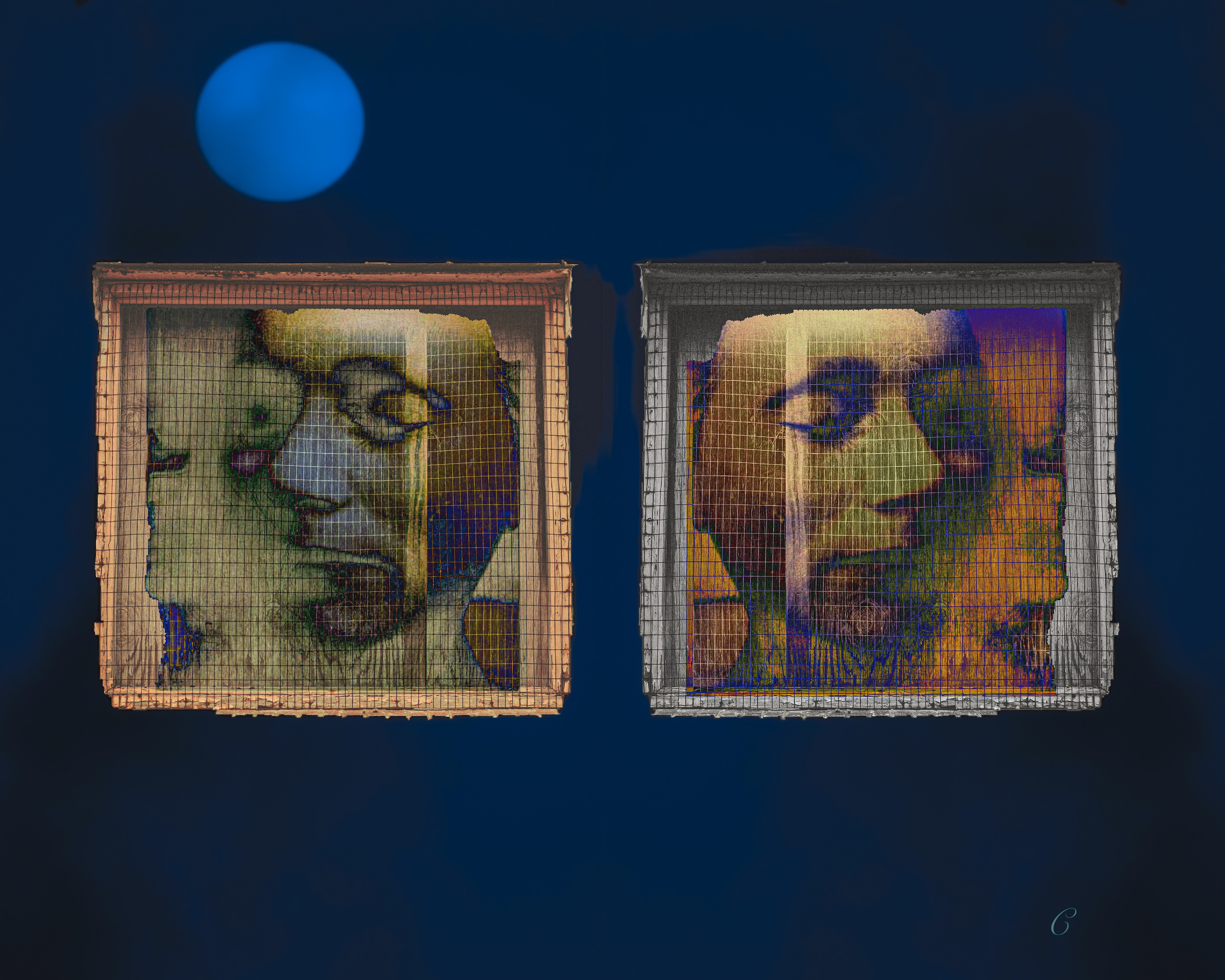 Blue Moon Diptych