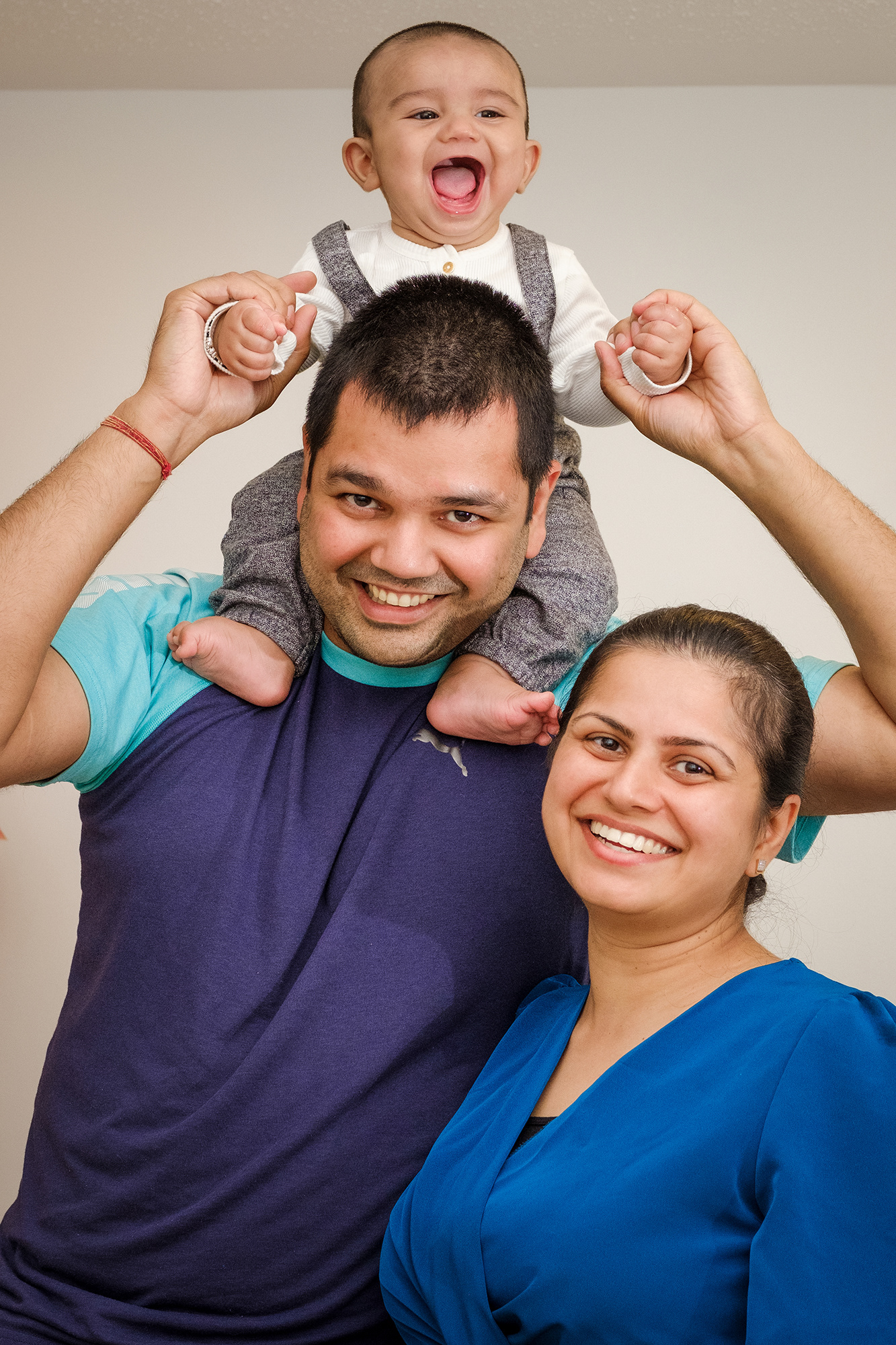 Atharv with his mom & dad