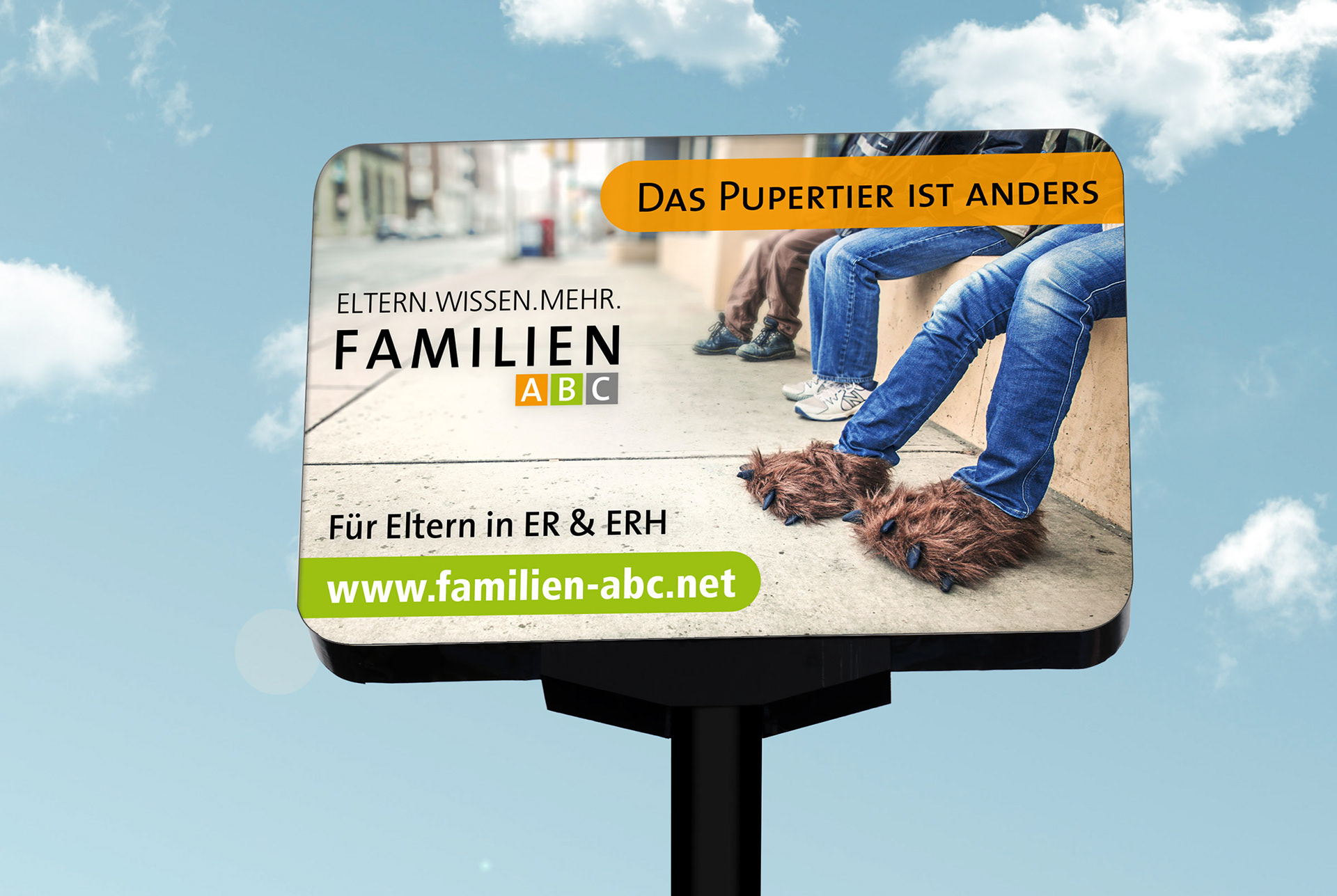 Werbetafeln, Familien ABC, Landratsamt Erlangen-Höchstadt, Stadt Erlangen