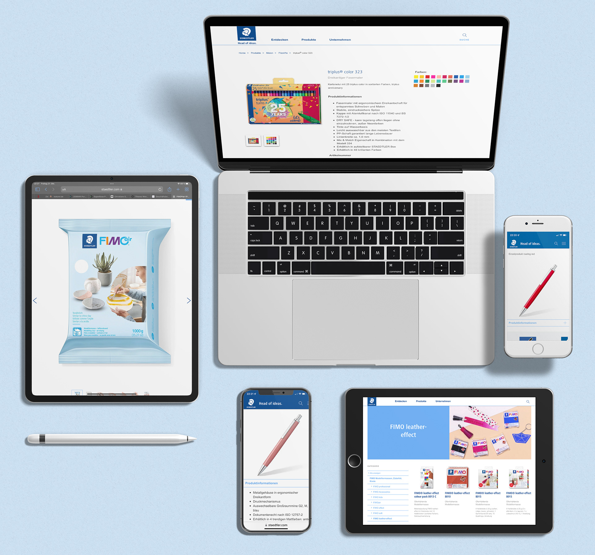 Bildbearbeitung & Produktfotos für Website und Kataloge, Staedtler
