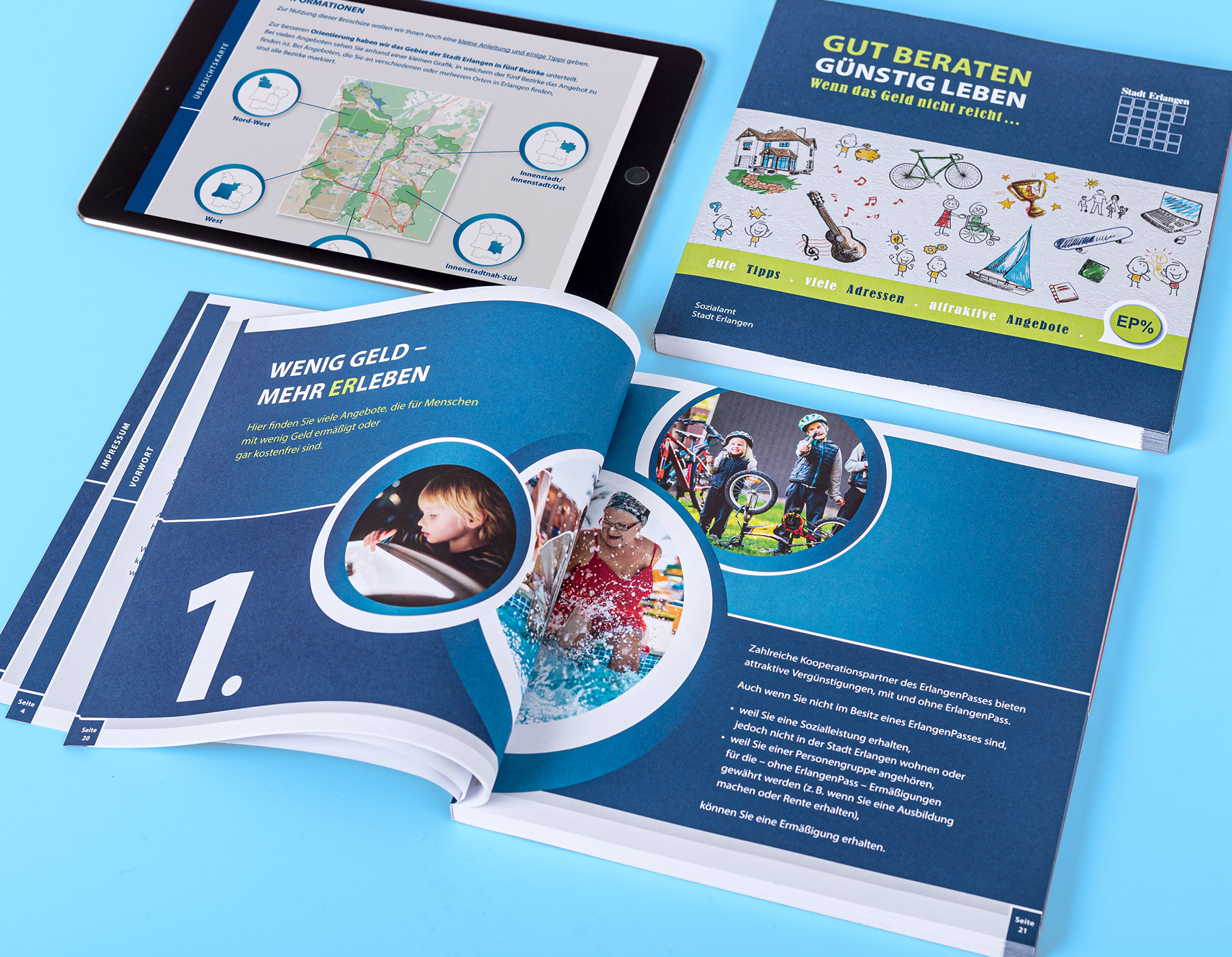 Buch & PDF; GUT BERATEN - GÜNSTIG LEBEN, Stadt Erlangen, Sozialamt