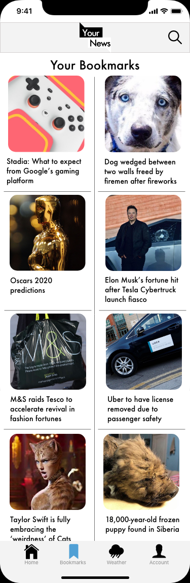 Save Articles Page