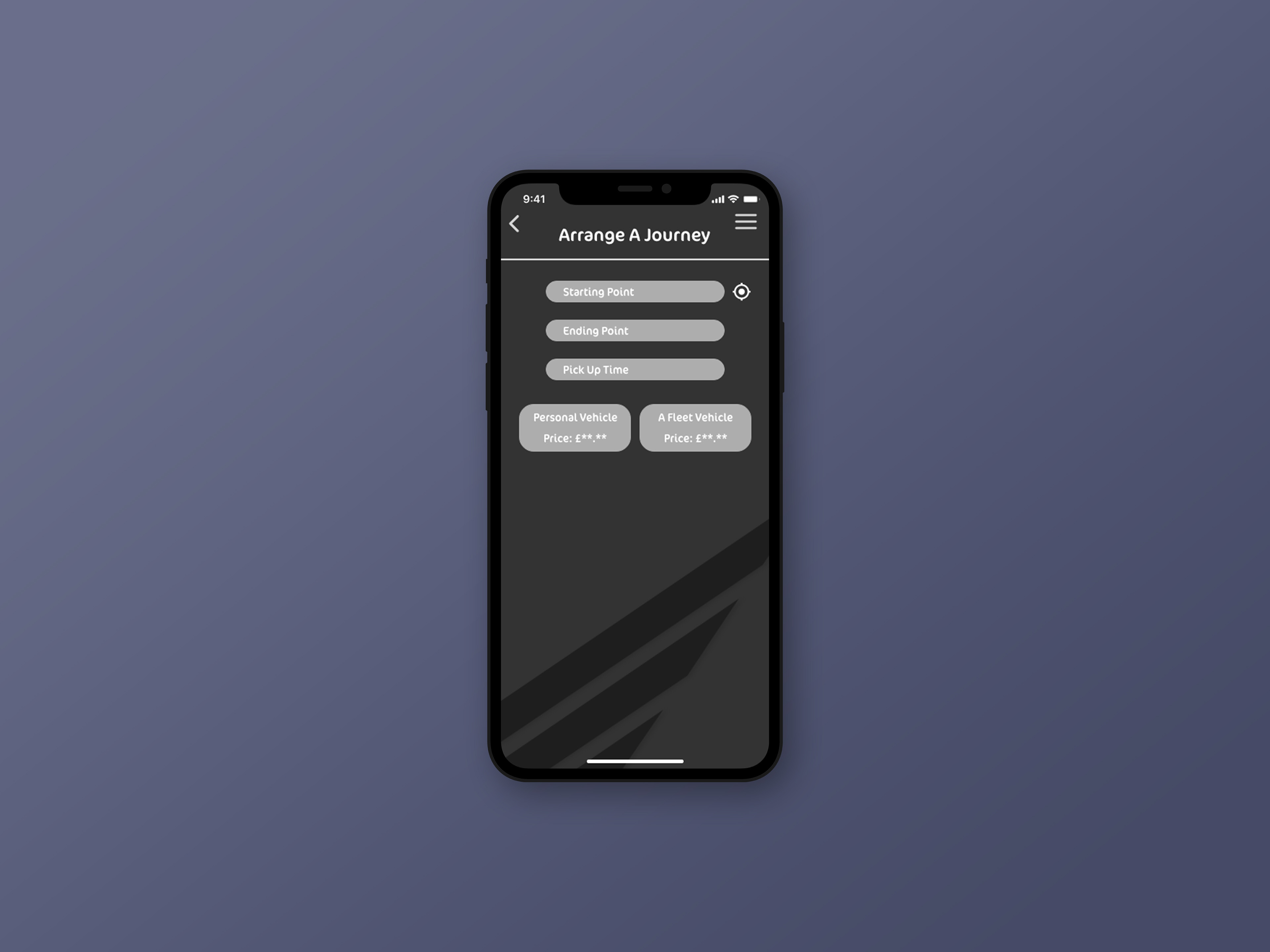 Journy Booking Screen