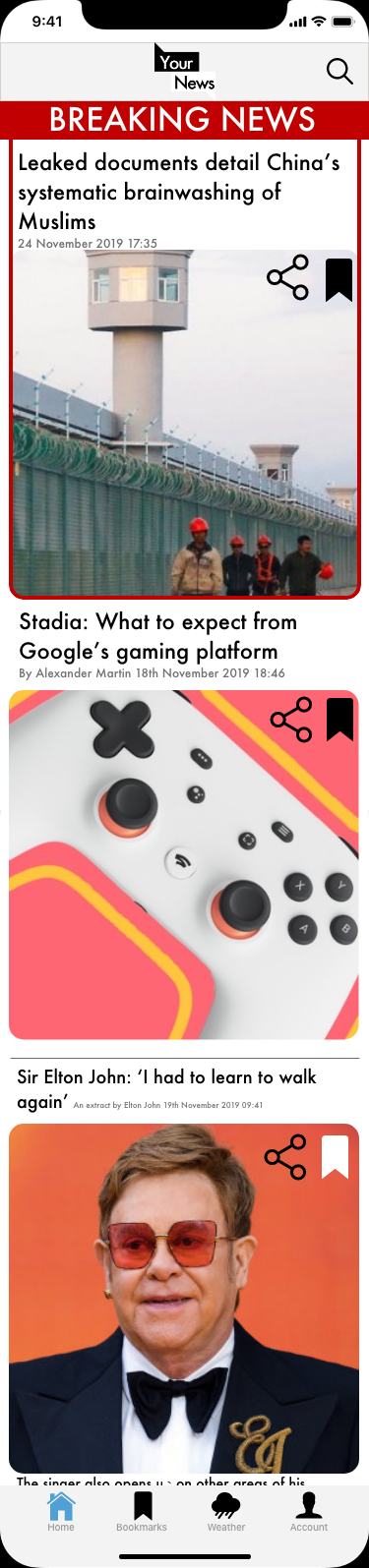 Breaking News Home Page