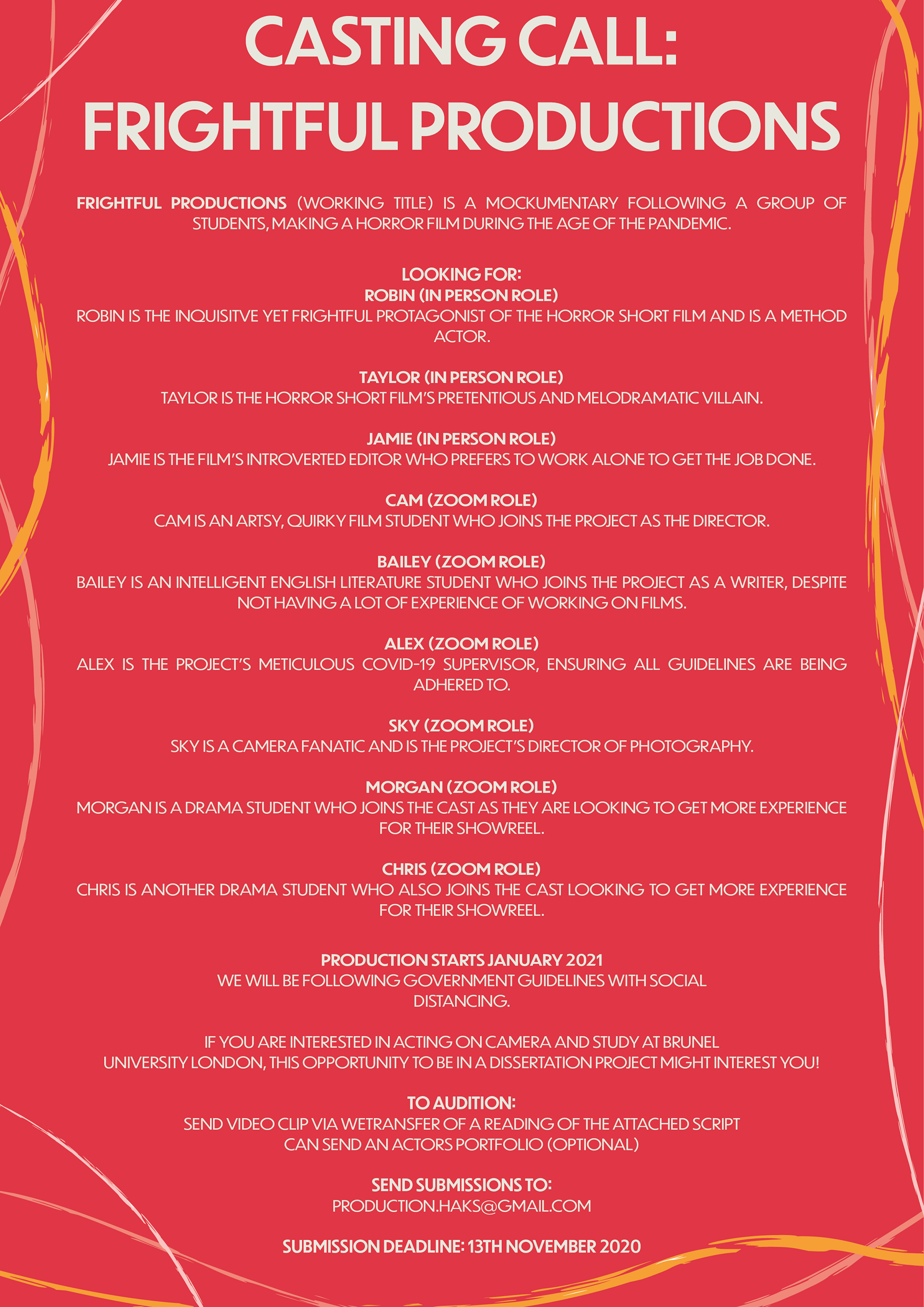 Casting Call: Frightfull Productions