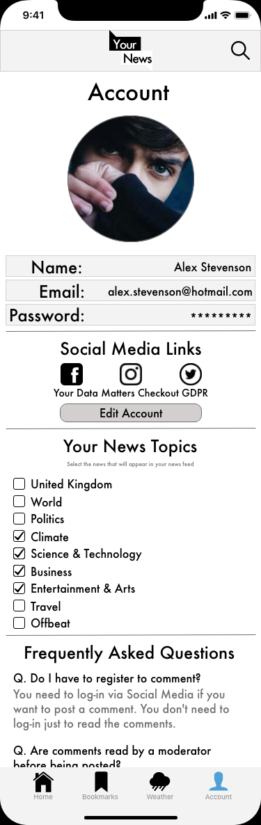 Account Page