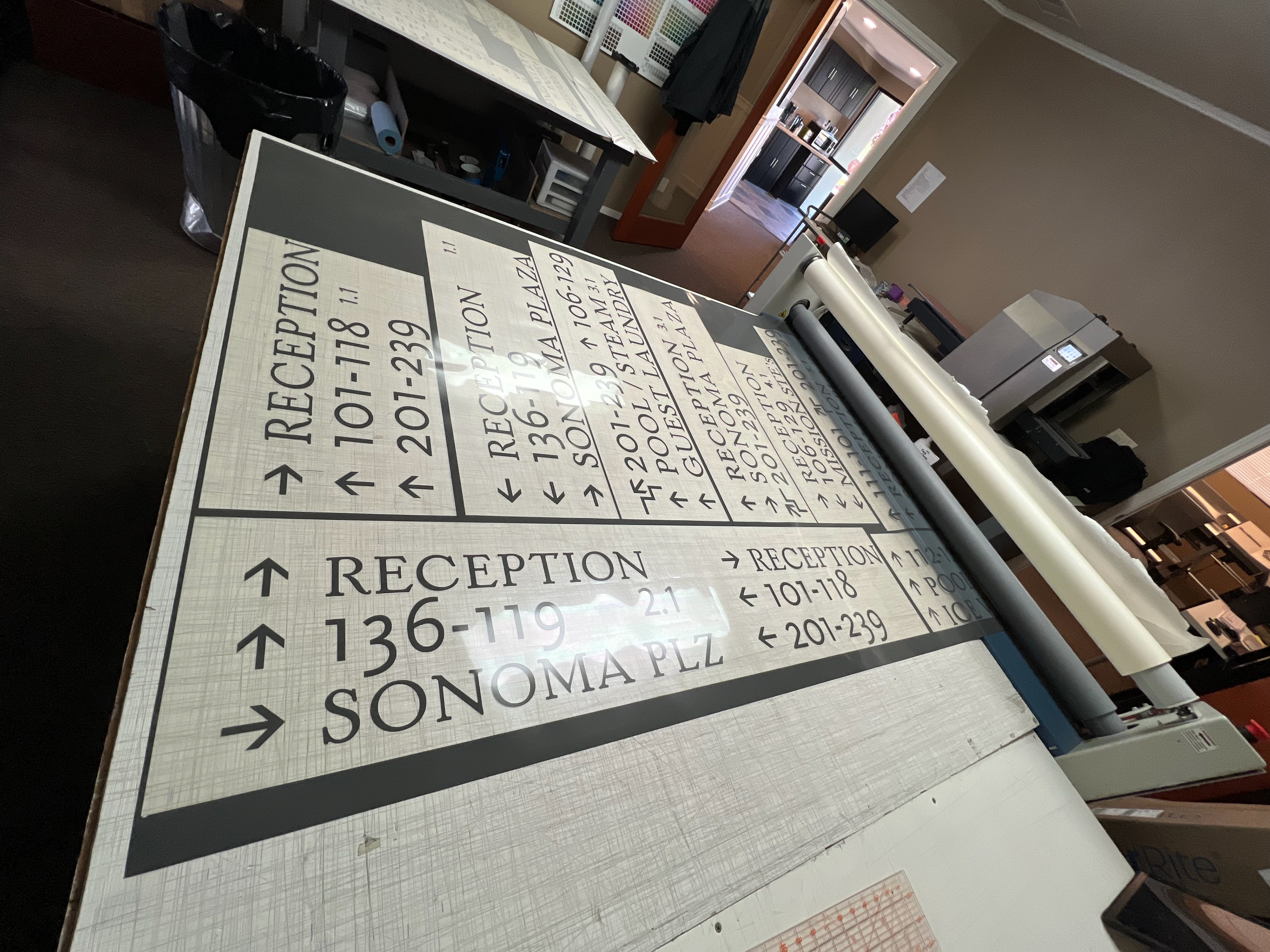 Cut Vinyl for Hotel Directional Signs