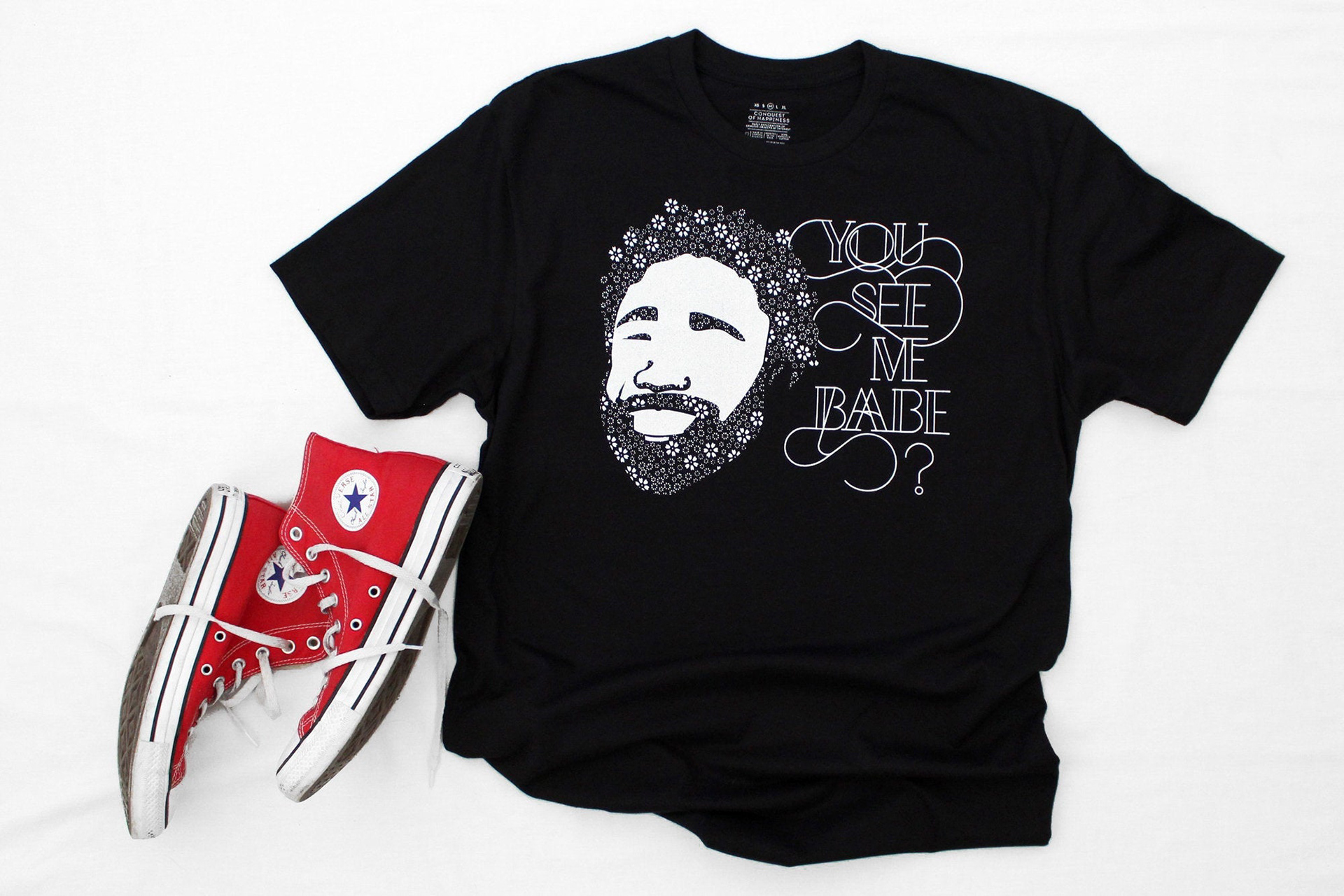 Floral elements inspired by Donalds attire habits and Guava Island theme.