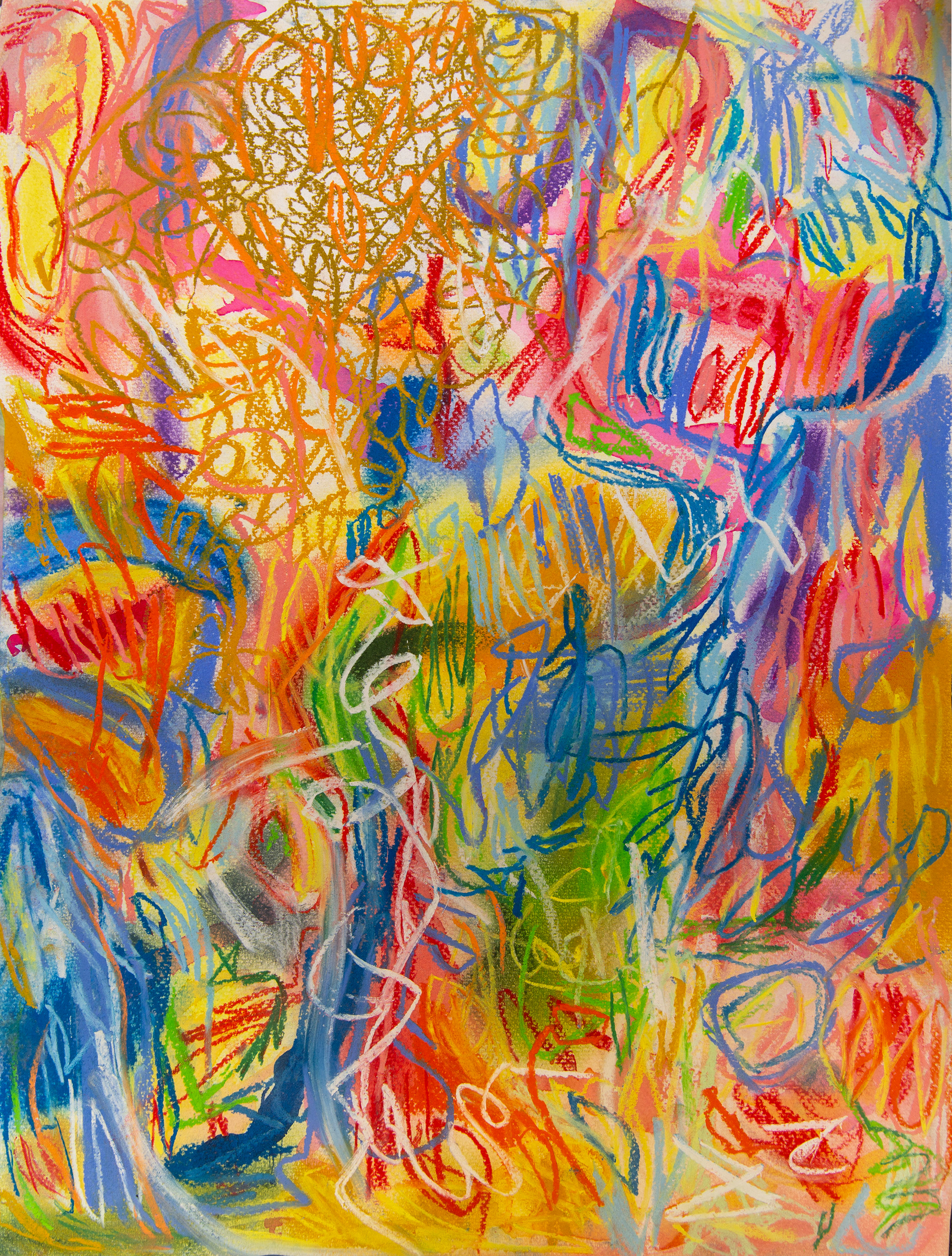 Life in the bushes 35 cm x 50 cm tiza pastel sobre papel 300 grs 2020