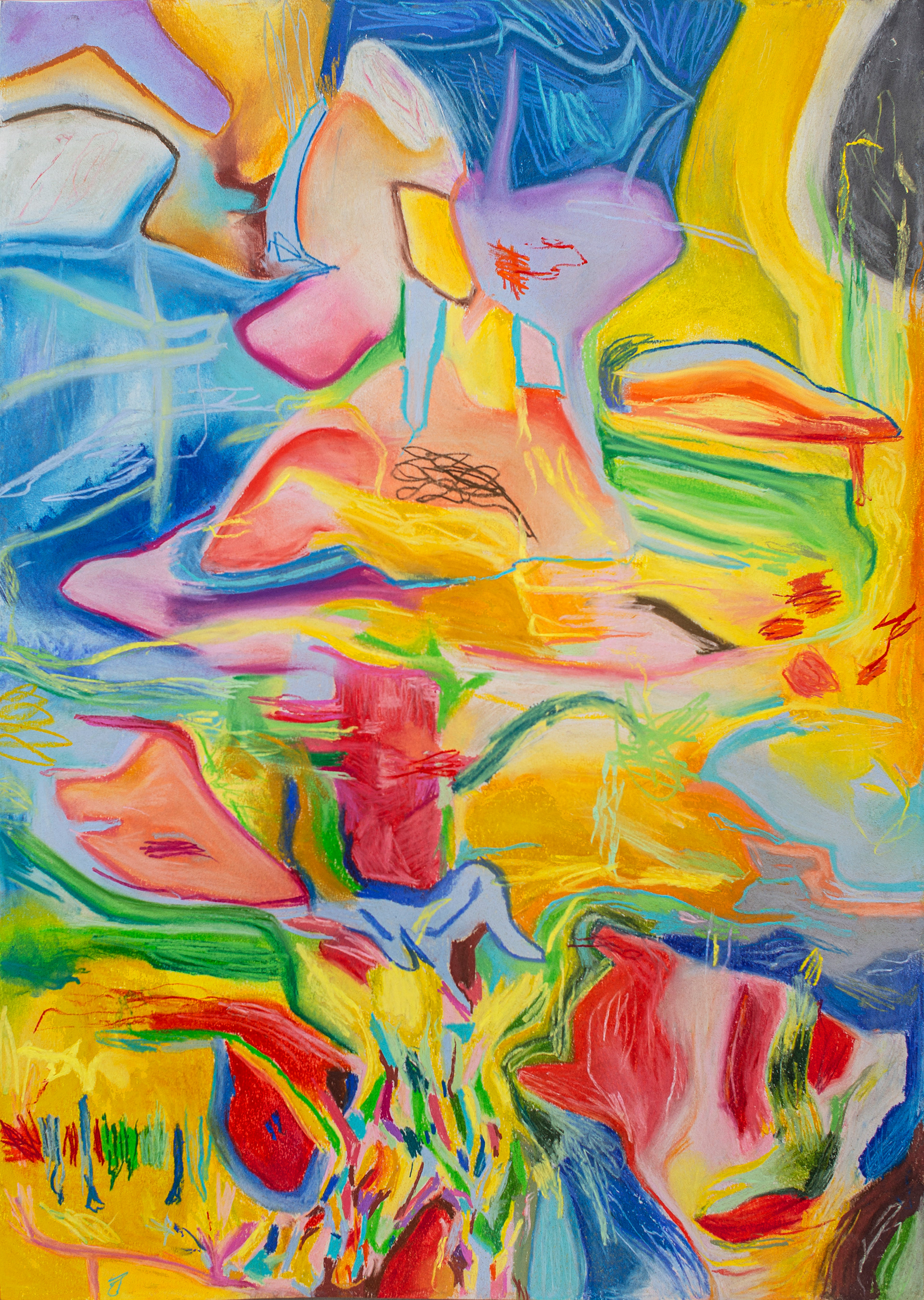 Ergot's fiver 50 cm x 70 cm tiza pastel sobre papel 300 grs 2021