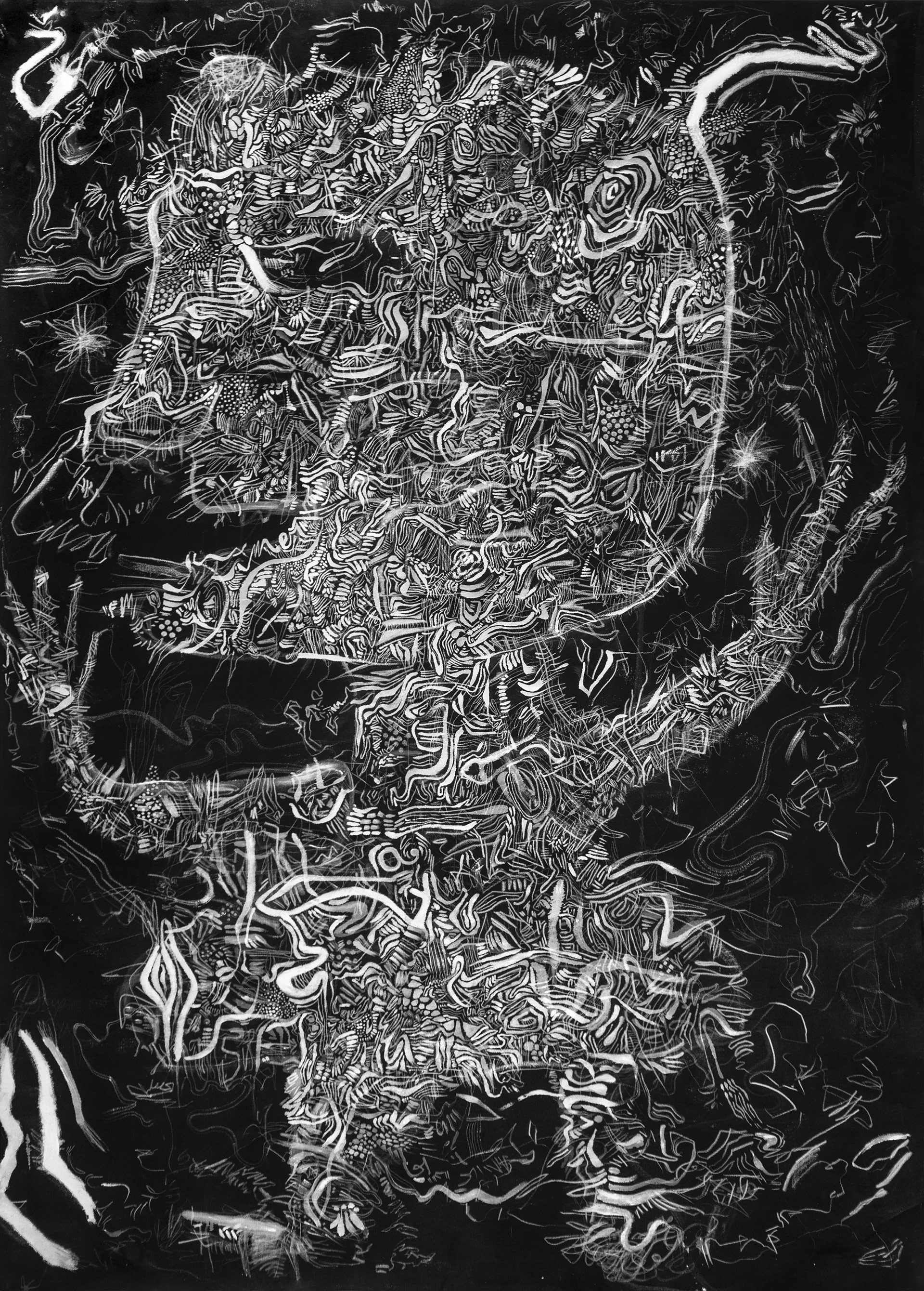Scream of the Butterfly 115 cm × 165 cm. Técnica mixta sobre tela 2021