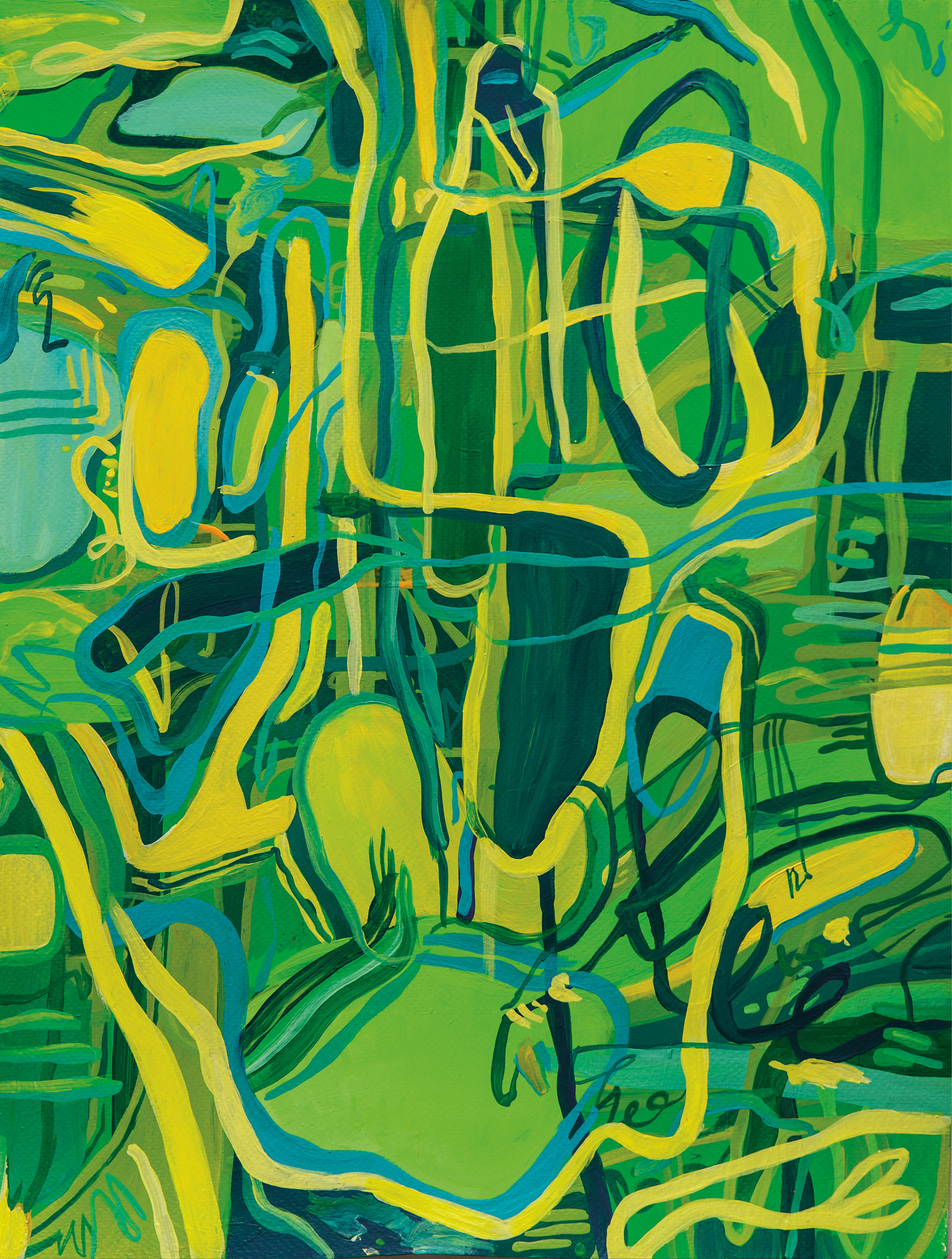 Wald 50 cm x 60 cm Acrílico sobre papel 300 grs 2021