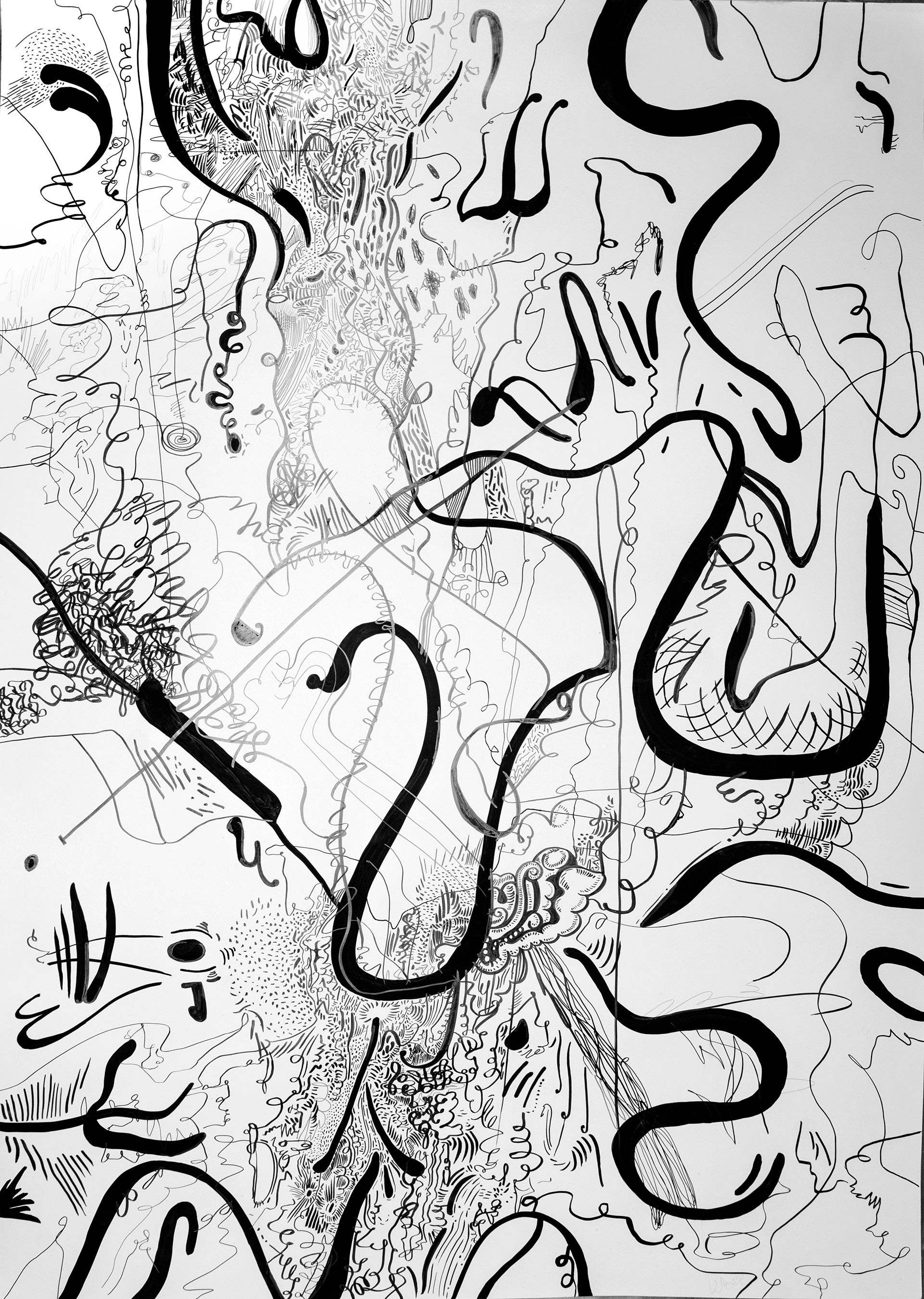 Universe XXIII 50 cm x 70 cm Grafito, carbonilla, tinta, pastel y acrílico sobre papel 2020