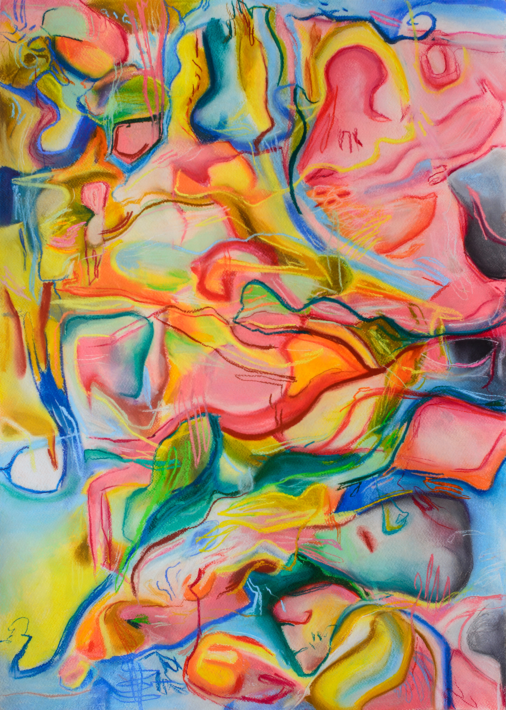 Rebel Yell 50 cm x 70 cm tiza pastel sobre papel 300 grs 2021