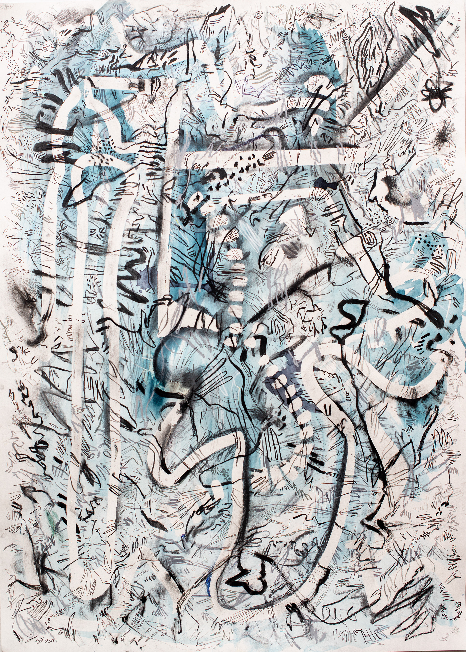 I don't mind the pain. 70 cm x 50 cm Técnica mixta sobre papel 2021.