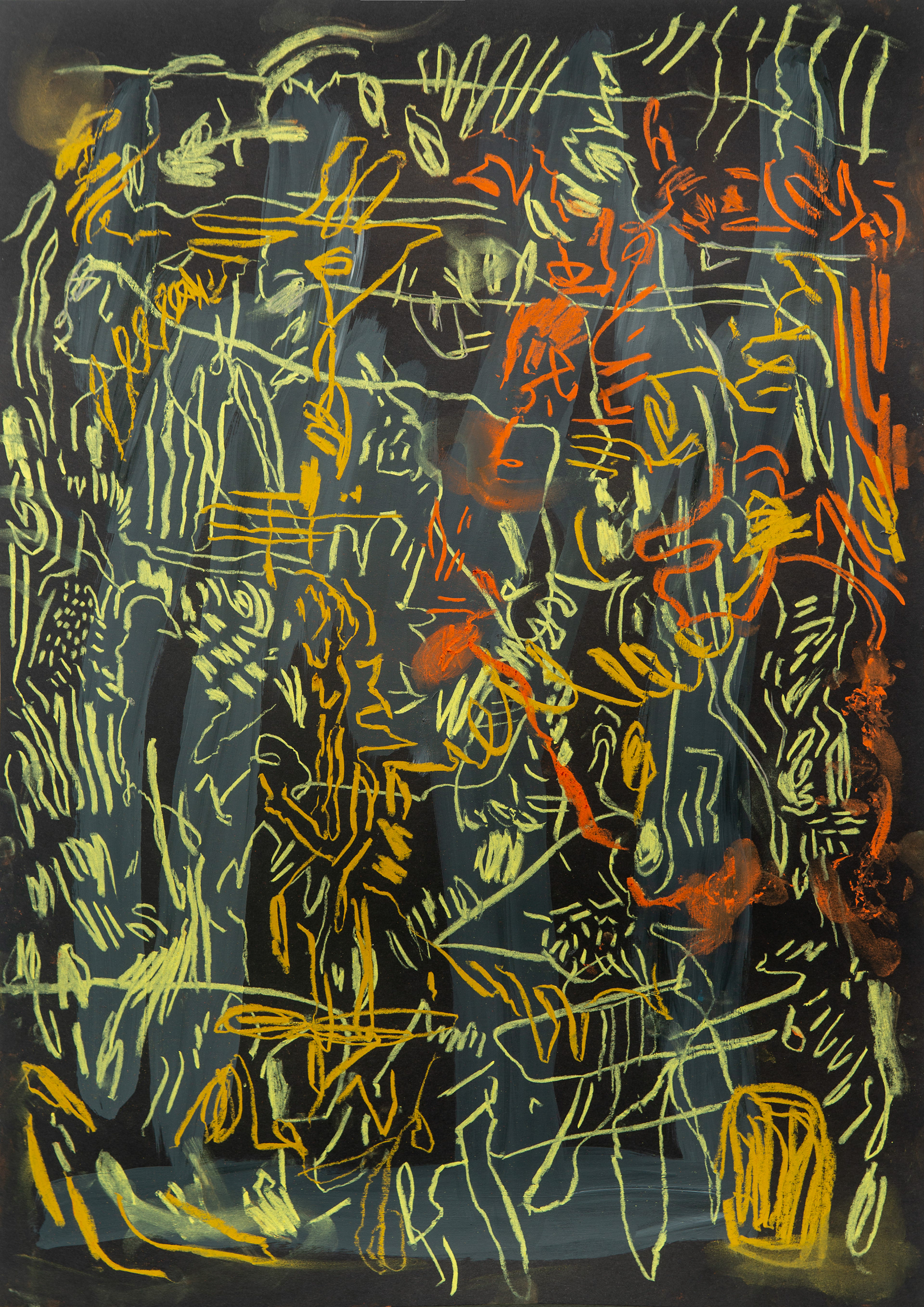 GOTO 10 DRAWING pastel y acrílico sobre papel 35 cm x 50 cm 2020