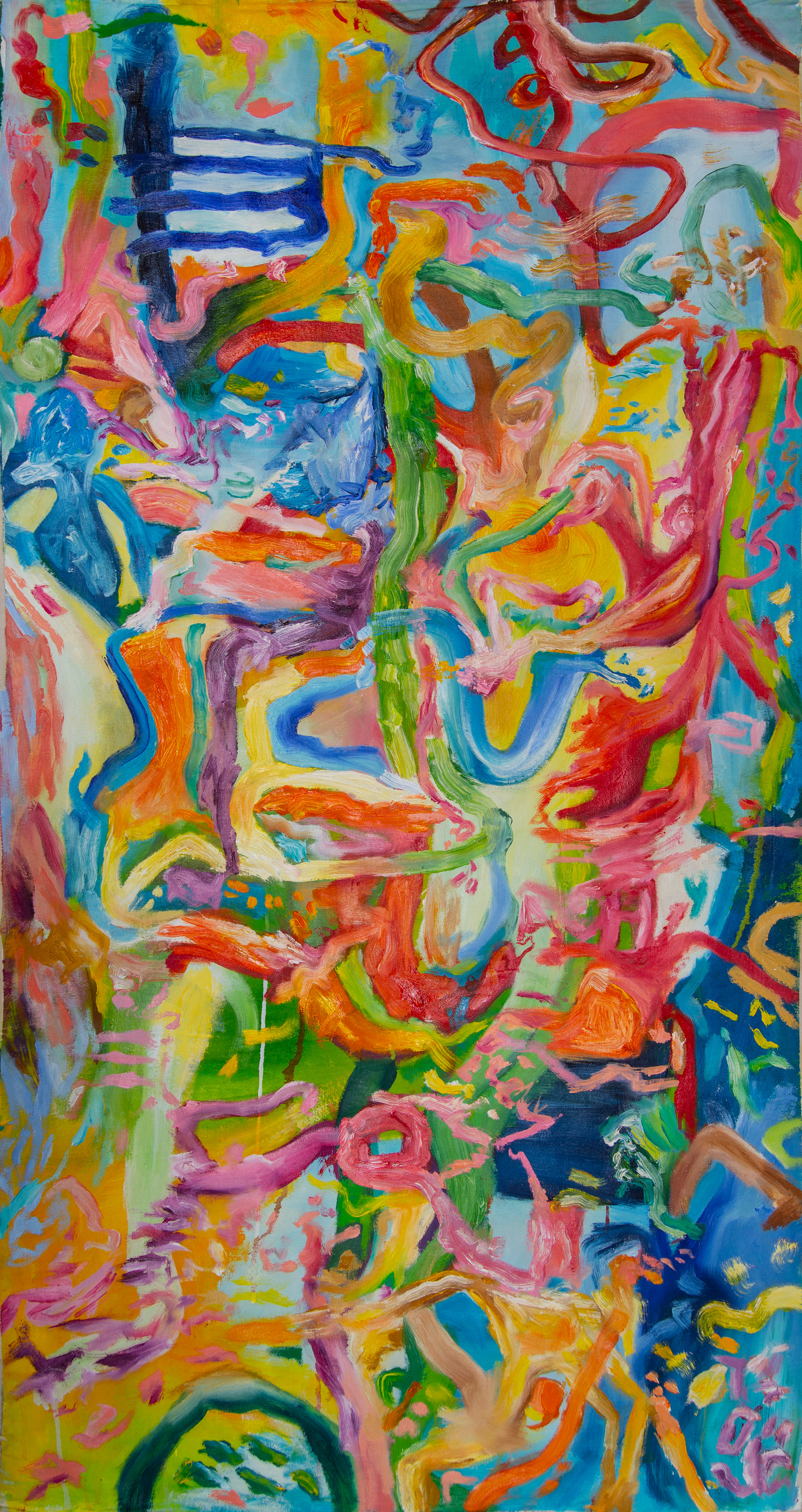 Scream 152 cm x 80 cm óleo sobre lienzo 2021