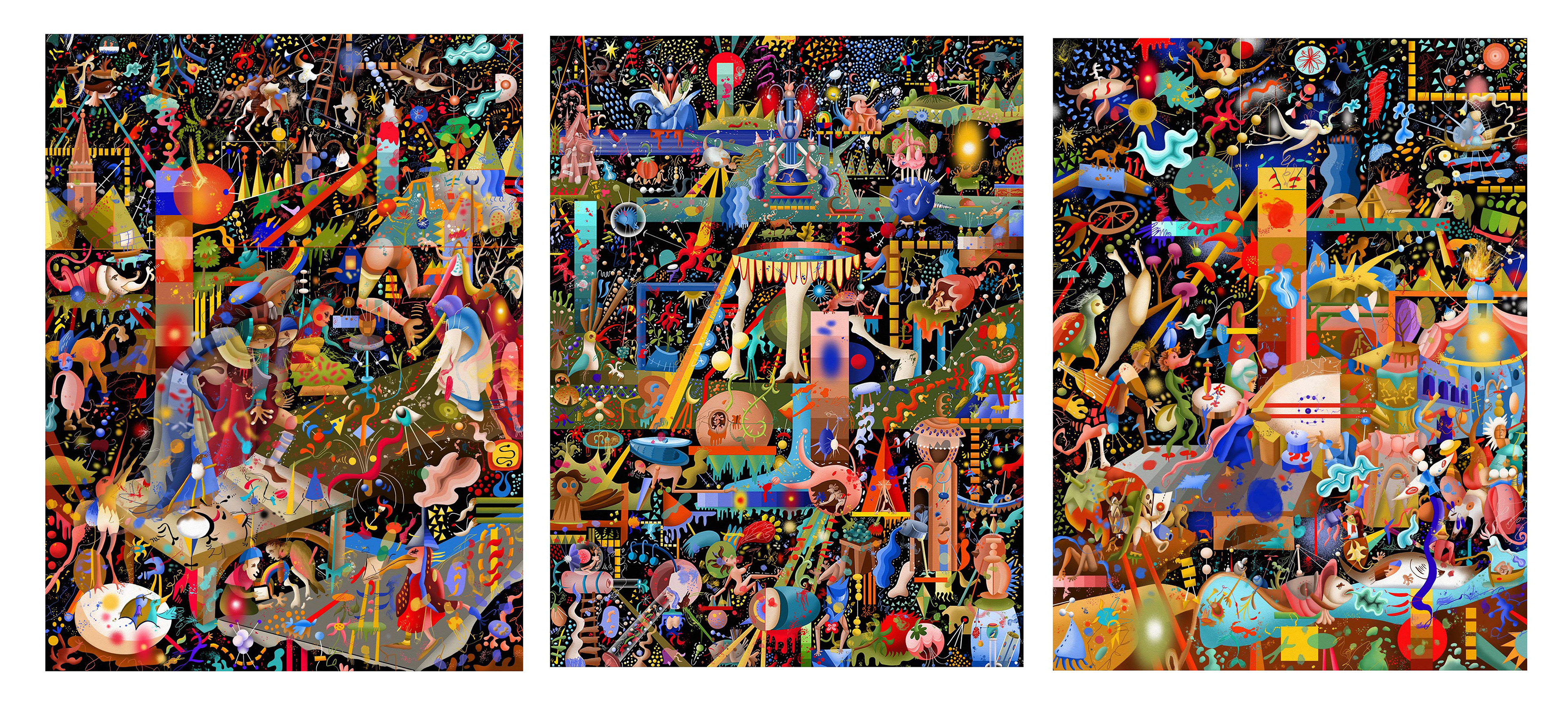 Sin Jardín no hay Paraíso Técnica mixta sobre papel Hahnemühle 180 cm x 60 cm 2023