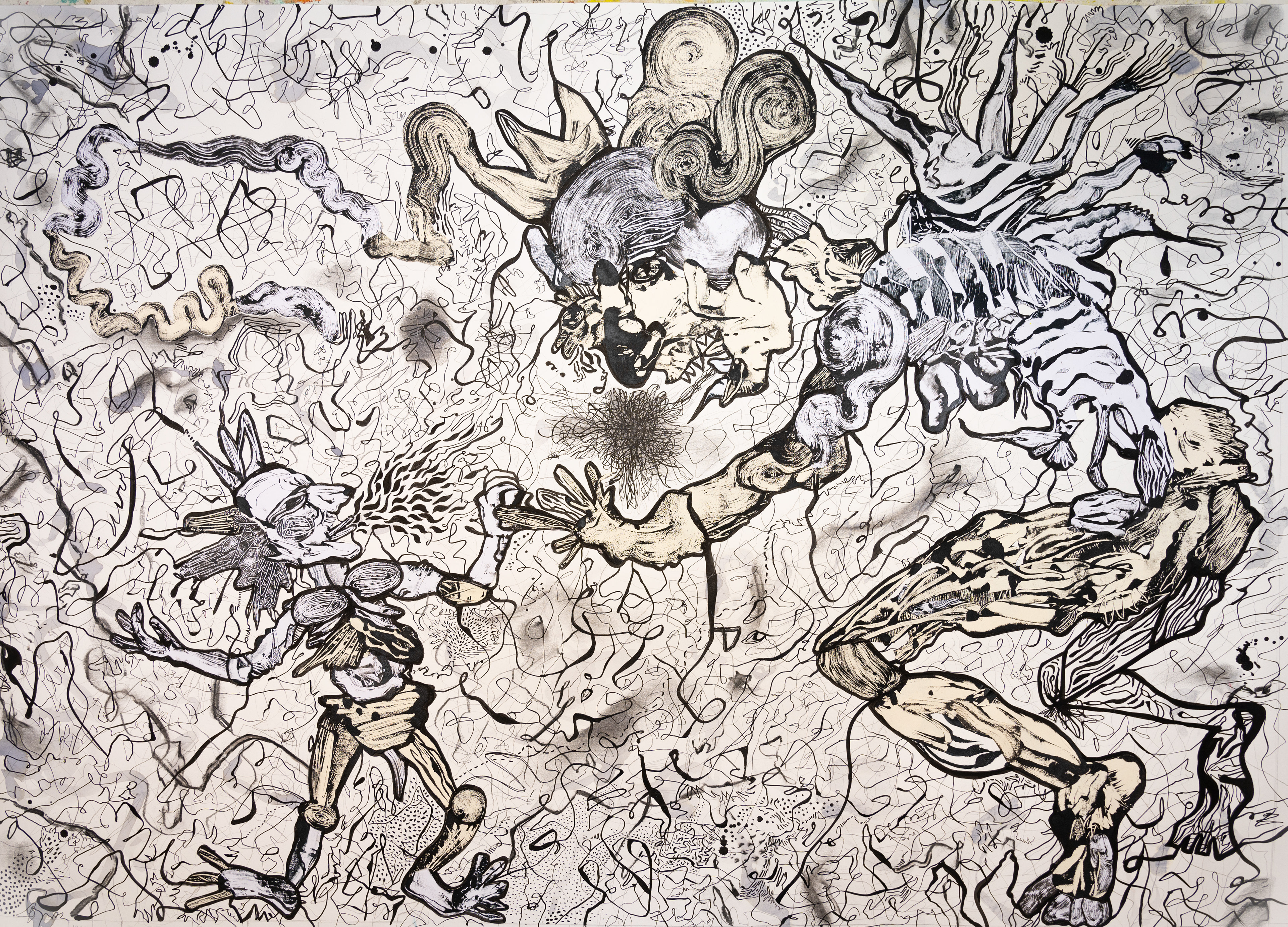 El Ángel exterminador t'ecnica mixta 70 cm x 1 m 2023