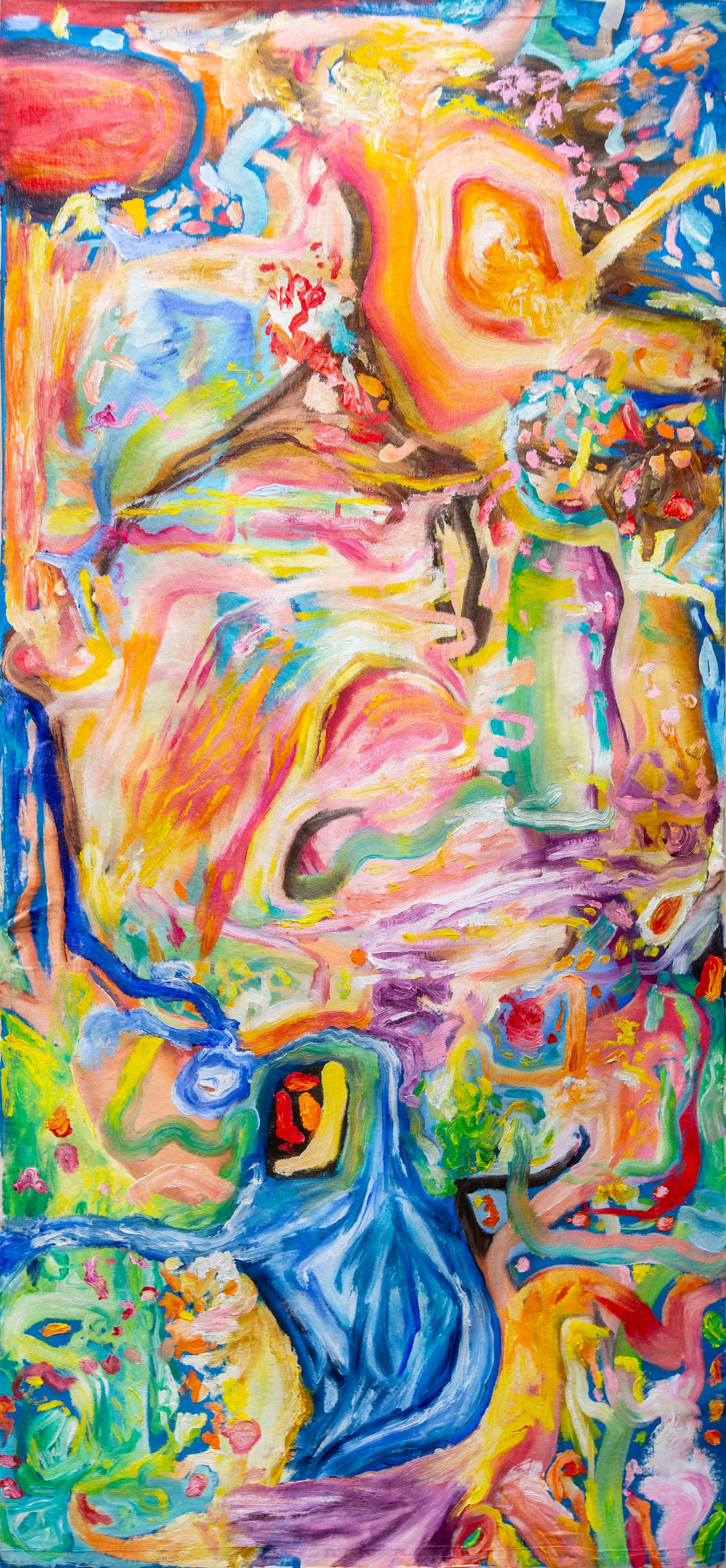 Welcome to Violence 152 cm x 80 cm óleo sobre lienzo 2021